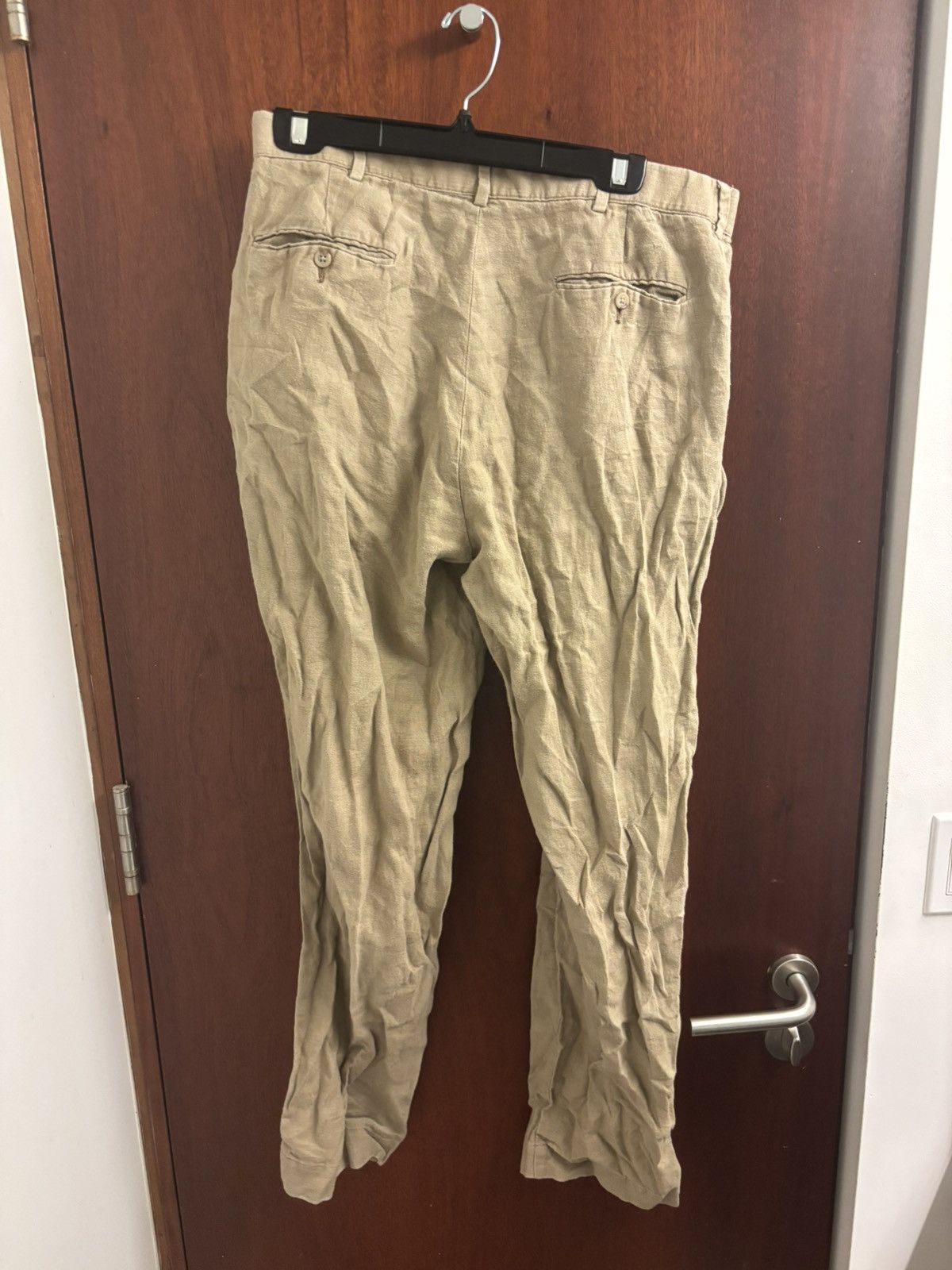 Polo Ralph Lauren 34x32 beige 100% linen trouser Size US 34 / EU 50 - 2 Thumbnail