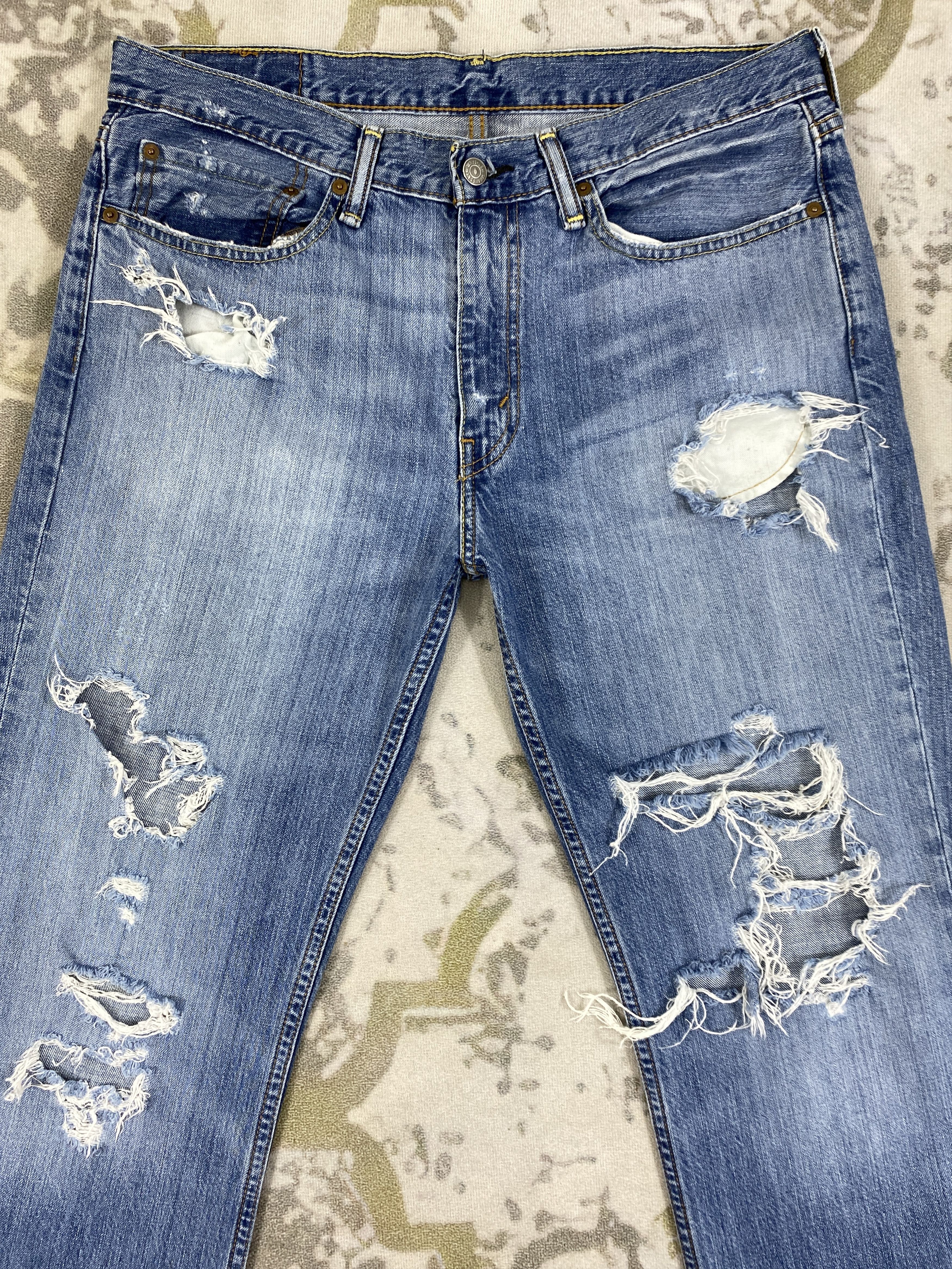 Levi's Distressed Blue Vintage Levi's 514 35x32 Denim -SJ133 Size US 35 - 3 Thumbnail