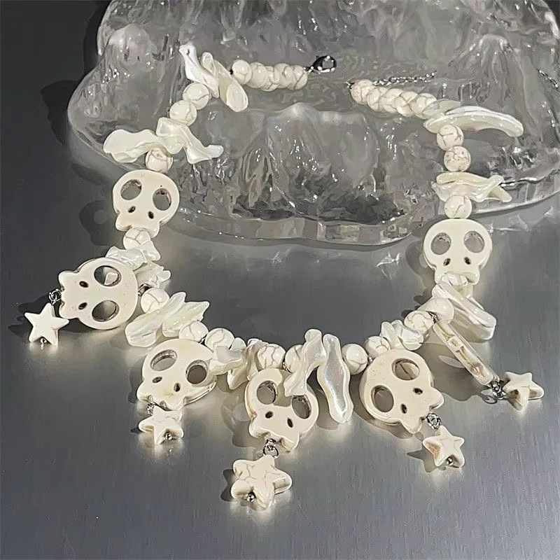 Jewelry Punk Style Skull Necklace Clavicle Chain Size ONE SIZE - 2 Thumbnail