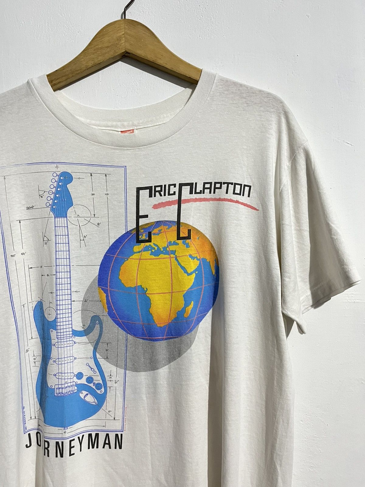 Vintage Rare eric clapton journey man album tour 1990 tshirt Size US XL / EU 56 / 4 - 3 Thumbnail