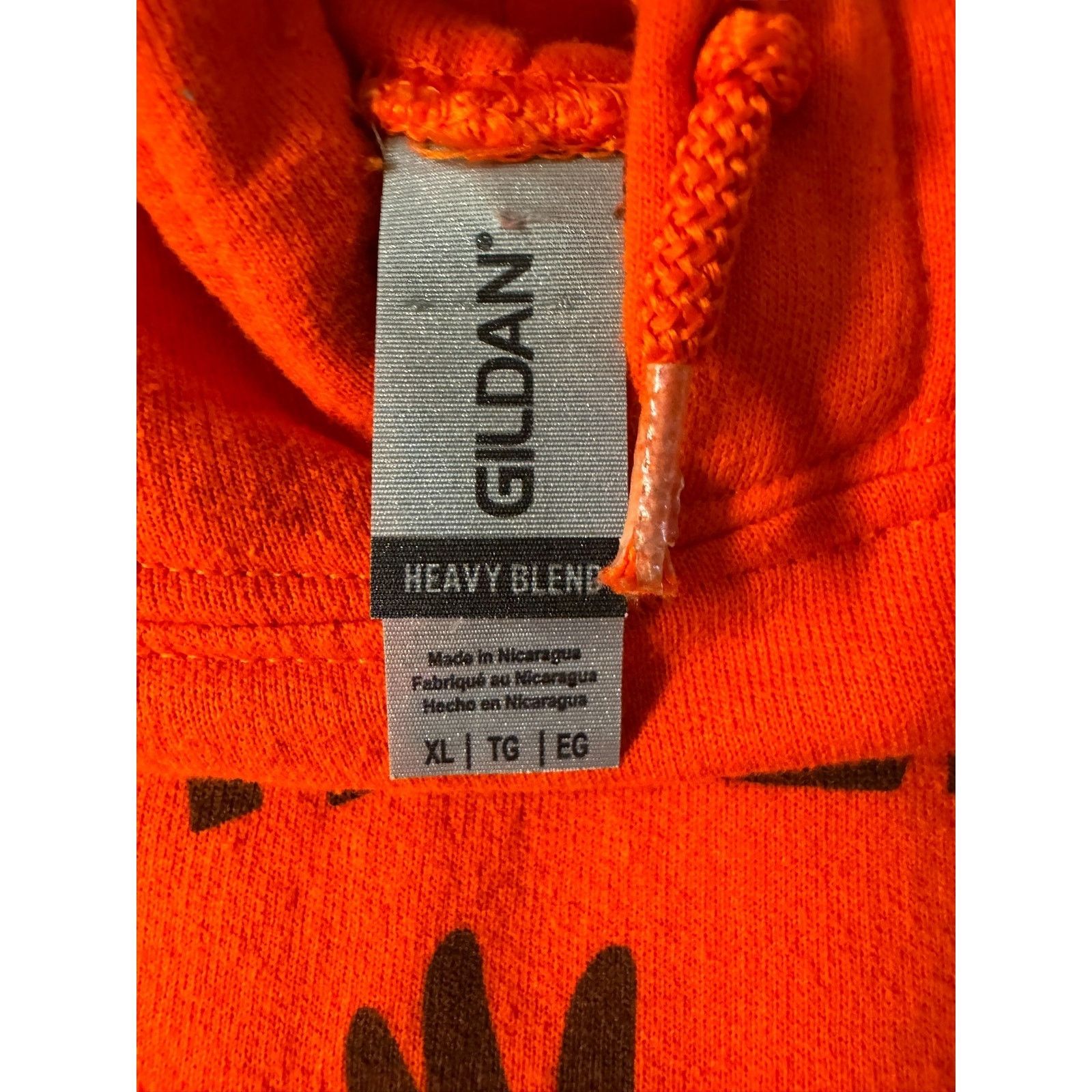 Gildan Gildian - XL Orange "Camp Half Blood" hooded sweatshirt Size US XL / EU 56 / 4 - 5 Thumbnail