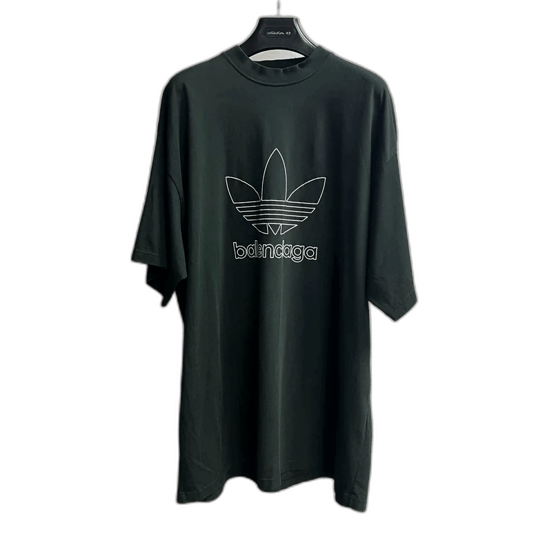 Balenciaga Balenciaga Adidas Green Embroidered Logo Shirt-2506 Size US M / EU 48-50 / 2 - 1 Thumbnail