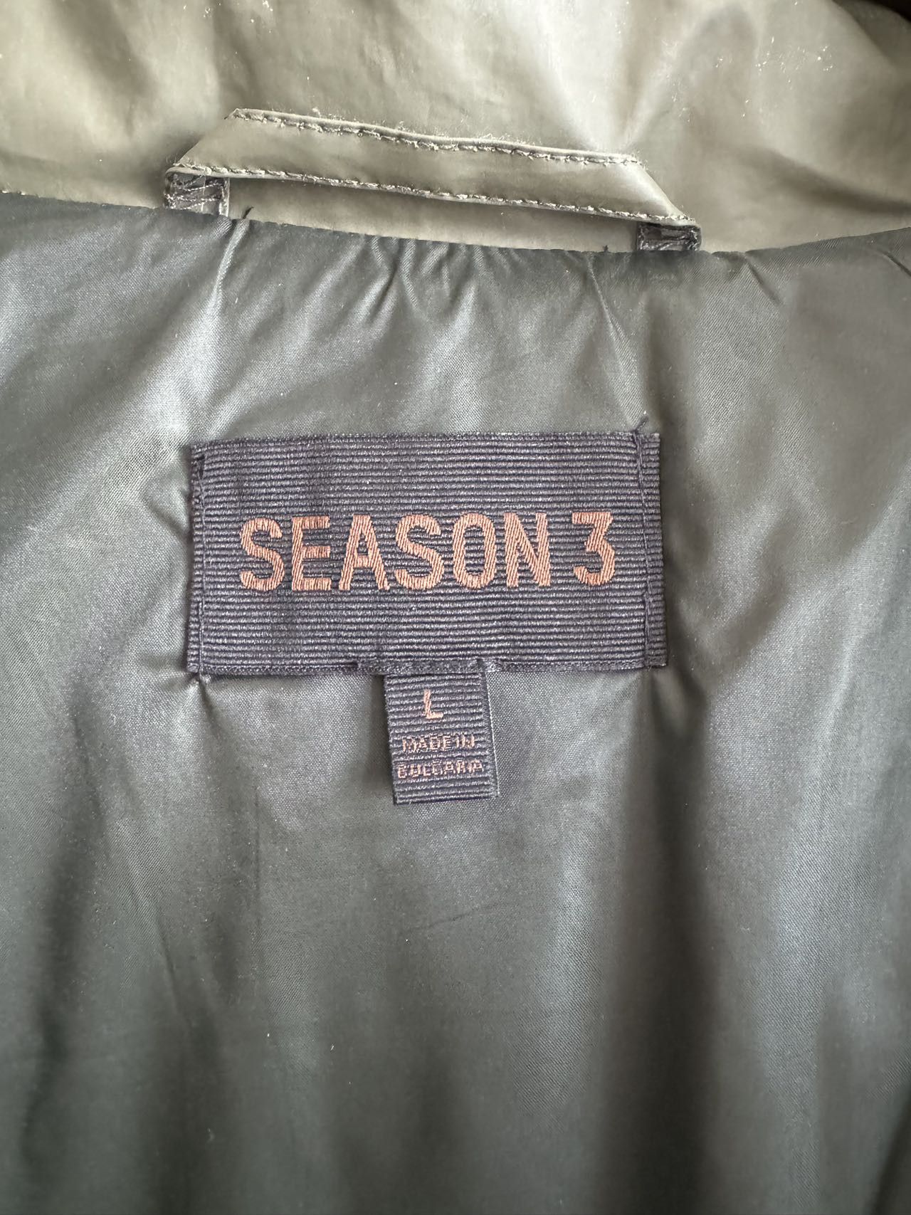 Yeezy Yeezy Season 3 Military Green Waxed Down Jacket Size US L / EU 52-54 / 3 - 7 Thumbnail