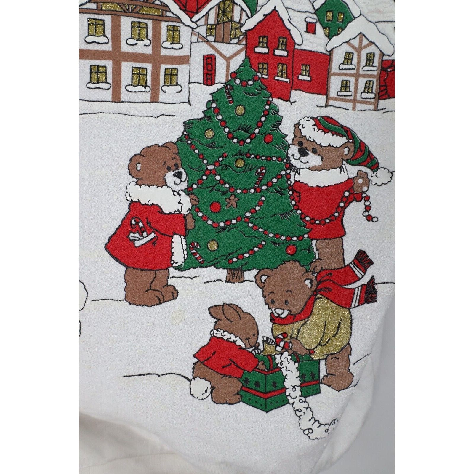 Vintage Vintage 90s Christmas Town All Over Print Sweatshirt Size L / US 10 / IT 46 - 7 Thumbnail