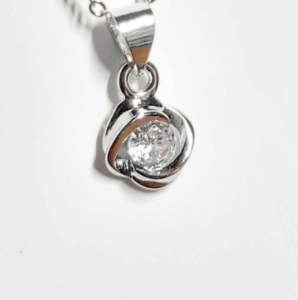 Other 1 Carat Round Bezel Moissanite 925 Sterling Silver Necklace Size ONE SIZE - 4 Thumbnail