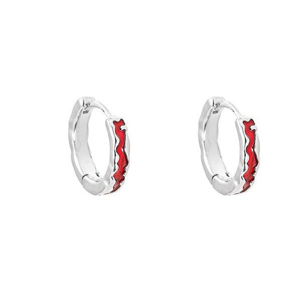 Jewelry × Sterling Silver New Design Earrings One Pairs Chrome Jewelry Size ONE SIZE - 5 Thumbnail