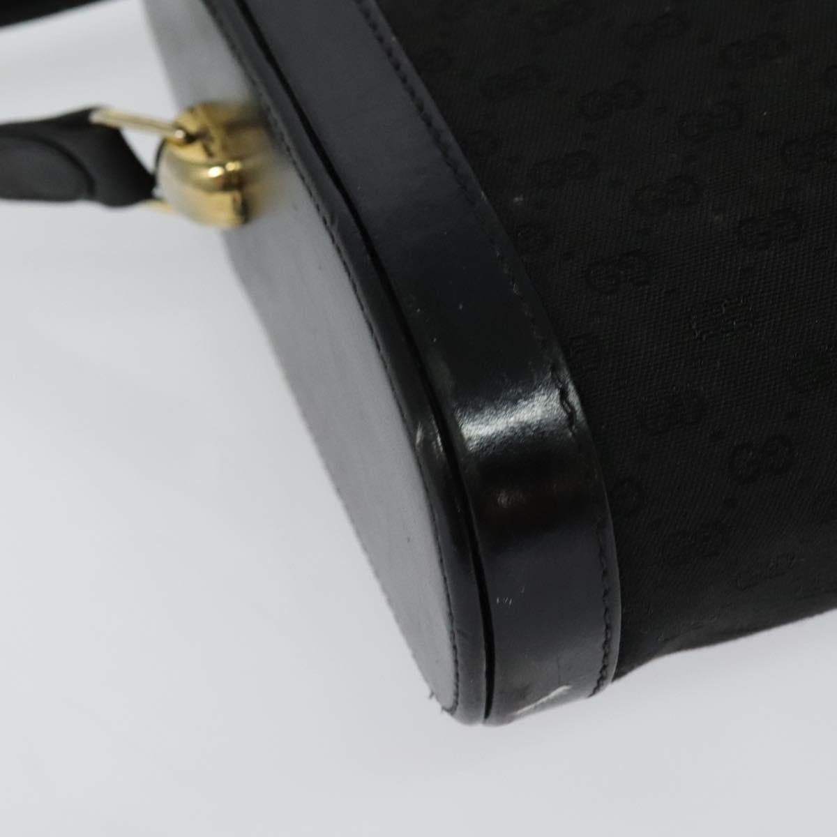 Gucci GUCCI Micro GG Canvas Shoulder Bag Leather Gold Black Size ONE SIZE - 11 Thumbnail