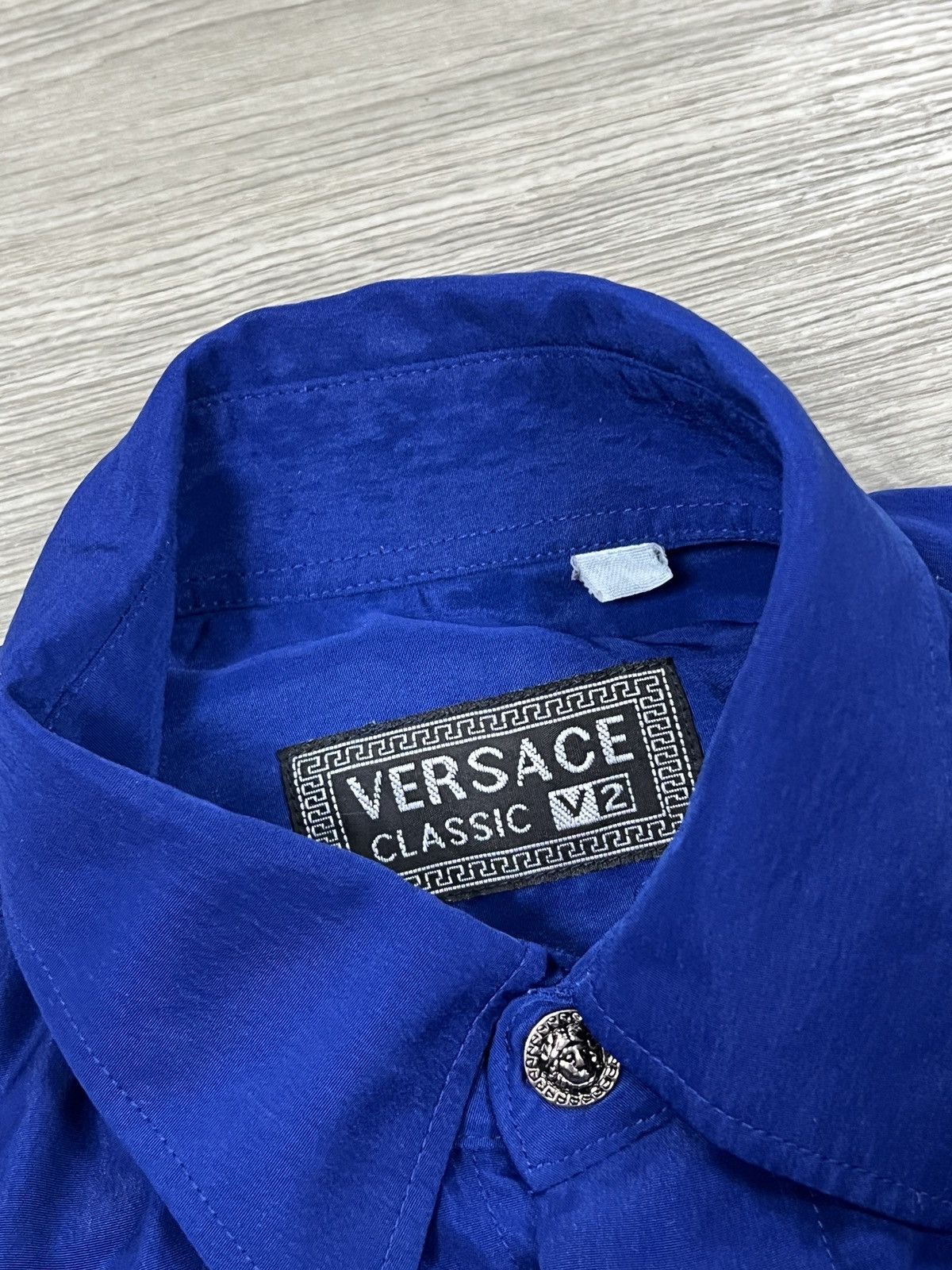 Other Vintage Blue Dragon Shirt Versace V2 Button Up Retro 90s Size US XL / EU 56 / 4 - 3 Thumbnail