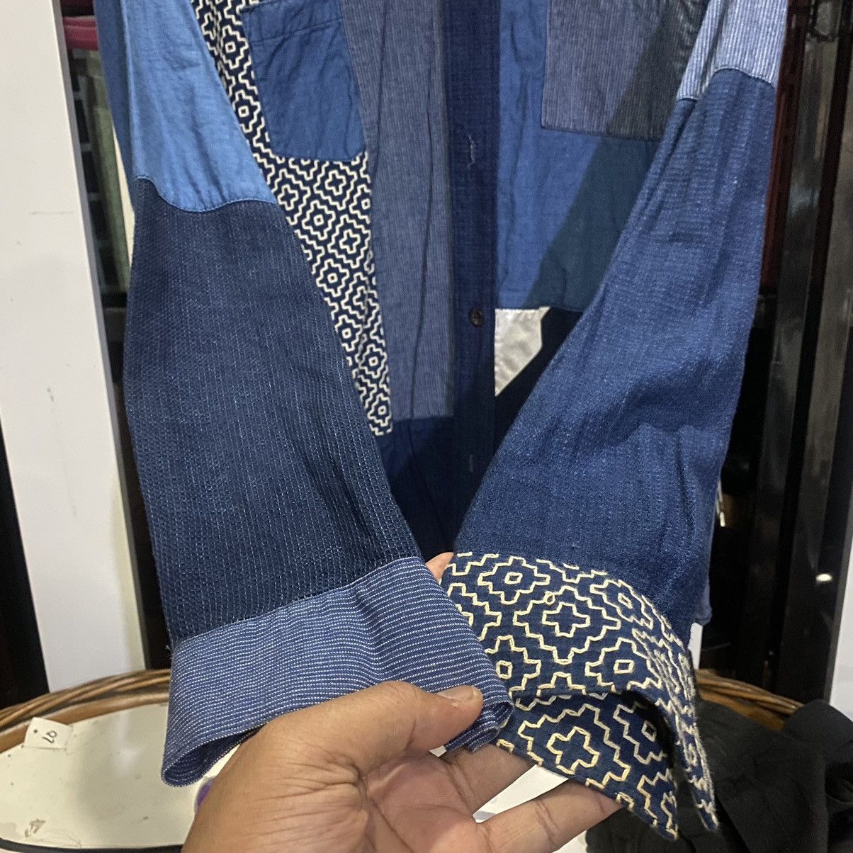 FDMTL × Japanese Brand FDMTL BORO PATCHWORK SHIRT RINSE Size US L / EU 52-54 / 3 - 4 Thumbnail
