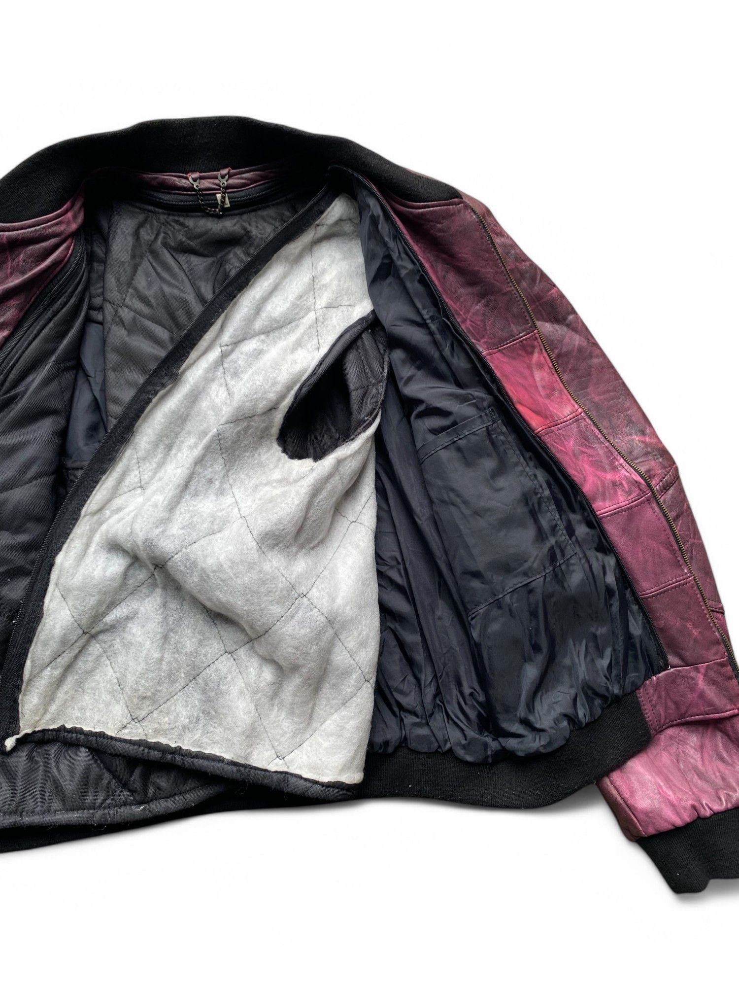 Genuine Leather Vintage Elazar Leather Bomber Jacket Opium SWAG Faded Size US XL / EU 56 / 4 - 3 Thumbnail
