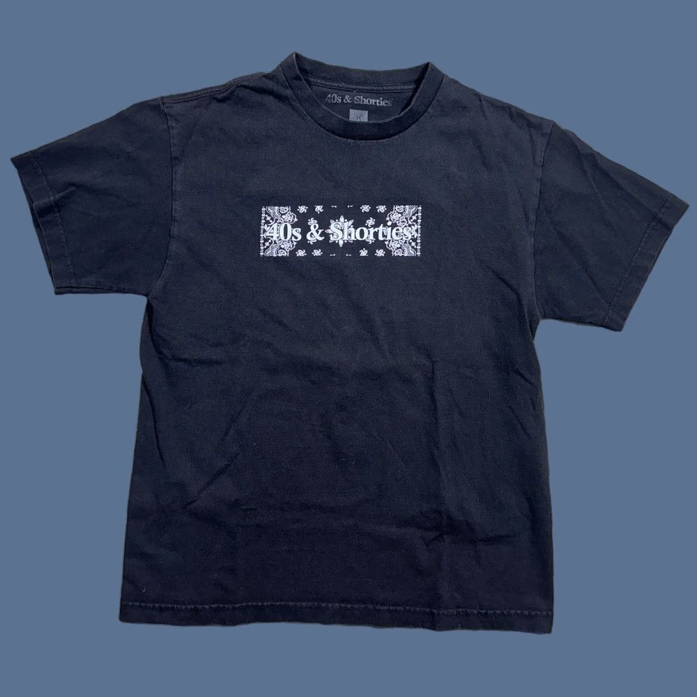 Vintage 40s & Shorties Bandana Box Logo T-Shirt Men’s Medium Black Size US M / EU 48-50 / 2 - 1 Thumbnail