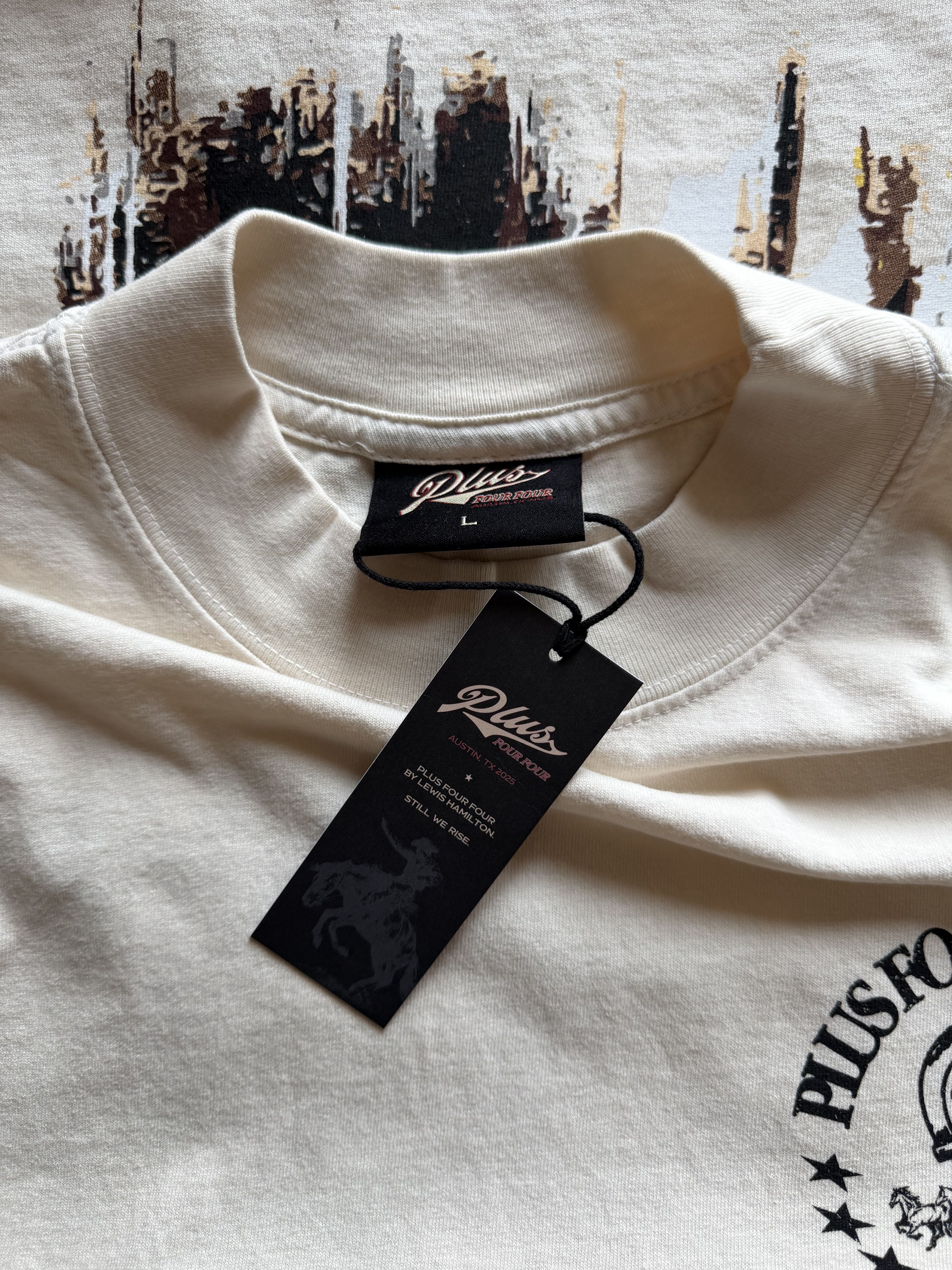 +44 +44 Lewis Hamilton Still We Rise Boxy Tee in Bone White Size US L / EU 52-54 / 3 - 7 Thumbnail