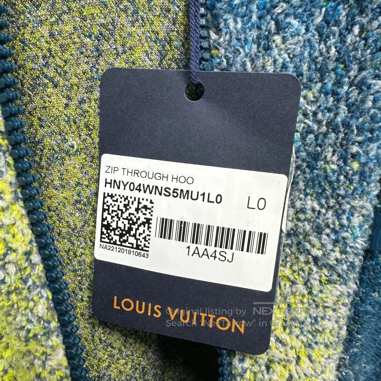 Louis Vuitton blue gradient velvet hooded zip jacket. Size US L / EU 52-54 / 3 - 6 Thumbnail