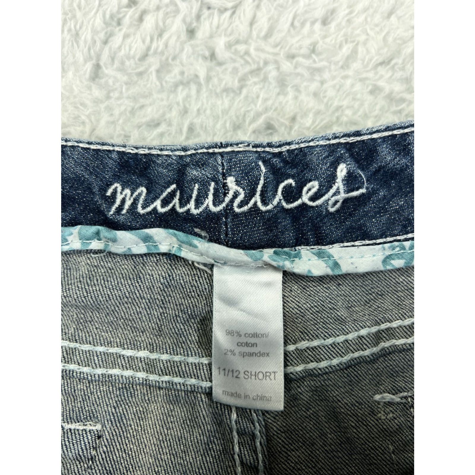 Vintage Maurices Women's Denim Jeans Bootcut Stretch Distressed Embroidered Cotton Medium Wash Size 11 Blue Size 32" / US 10 / IT 46 - 3 Thumbnail