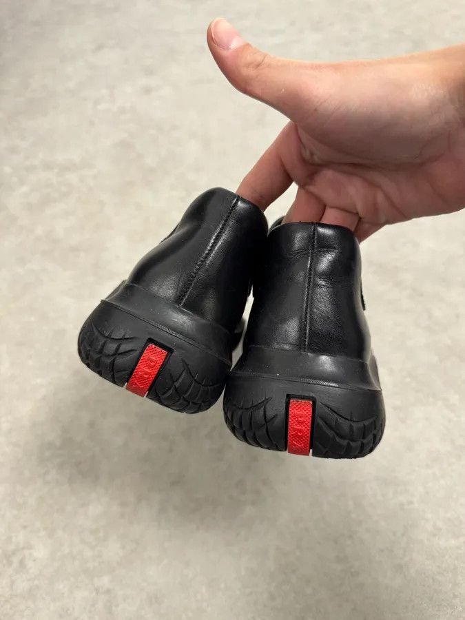 Prada AW1999 Prada Black Leather Lace-Up Vibram Sole Low Boots Size US 5.5 / IT 35.5 - 3 Thumbnail