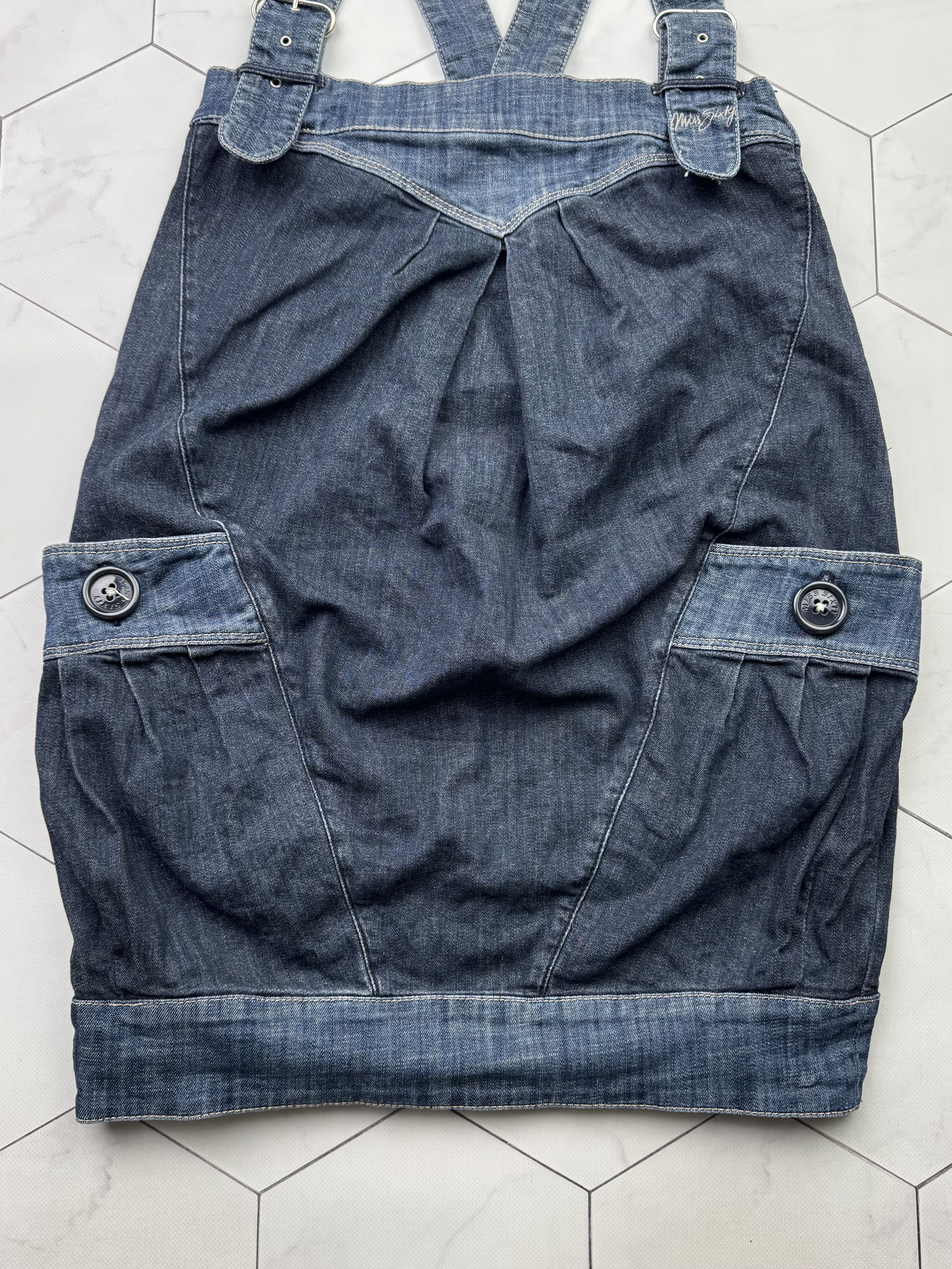 Miss Sixty Miss Sixty Vintage Denim Mini Dress (B185) Size M / US 6-8 / IT 42-44 - 3 Thumbnail