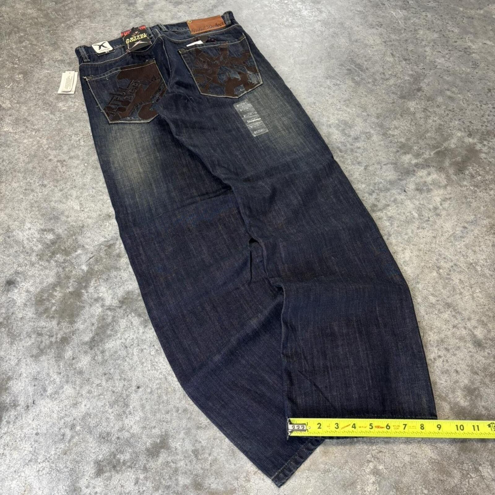 Southpole Artful Dodger Y2K Wide Leg Baggy Grunge 2000s Jeans Size US 34 / EU 50 - 2 Thumbnail