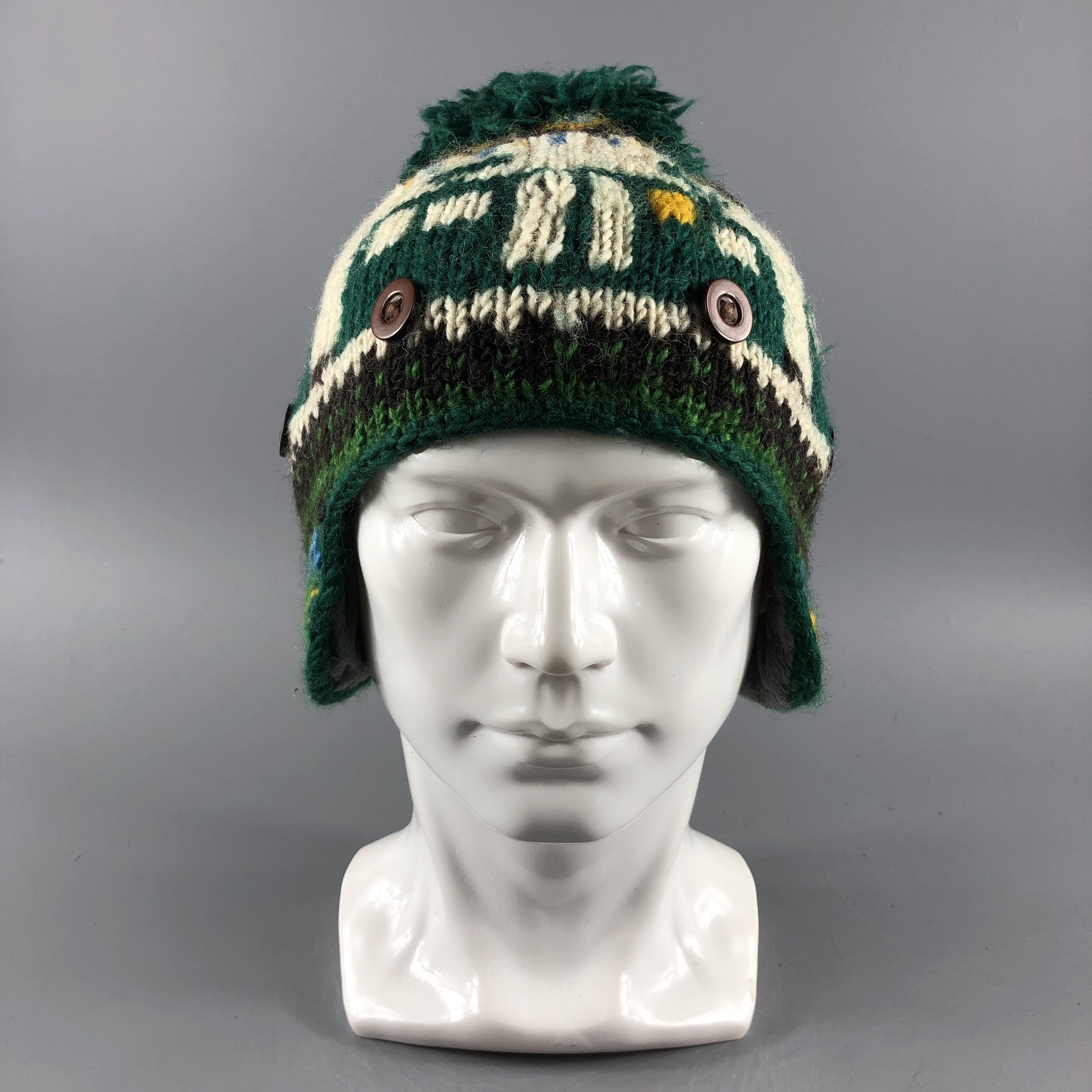 image of Vintage Hats Earflap Beanie Wool Snow Hat Snow Cap B, Men's