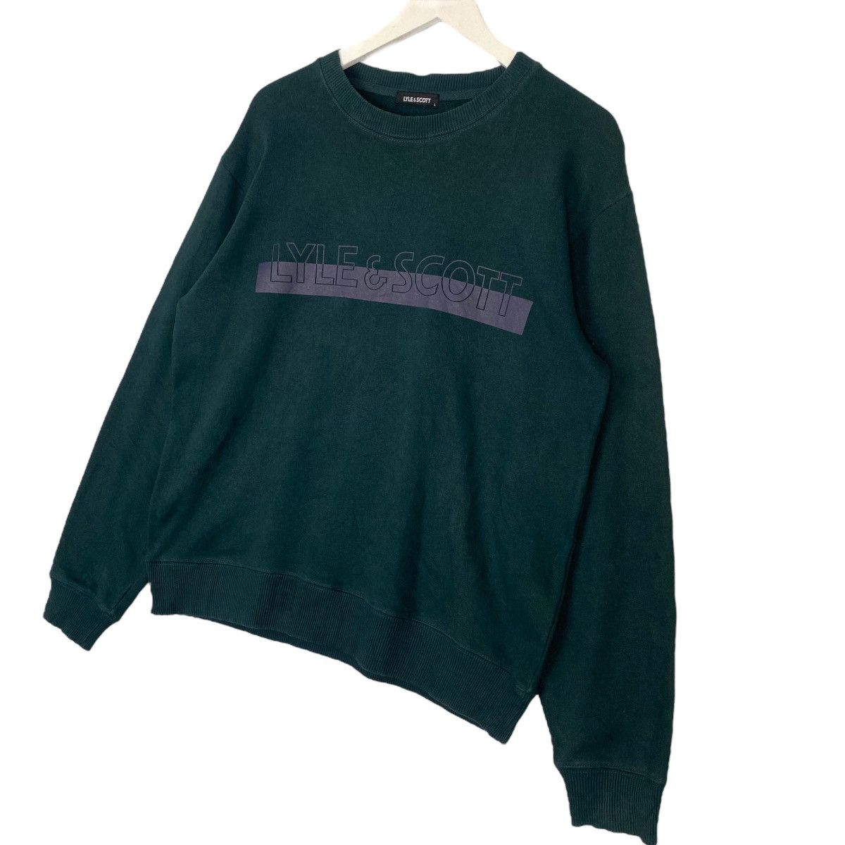 Vintage Vintage Lyle & Scott Sweatshirt Crewneck Green Size L Size US L / EU 52-54 / 3 - 2 Thumbnail