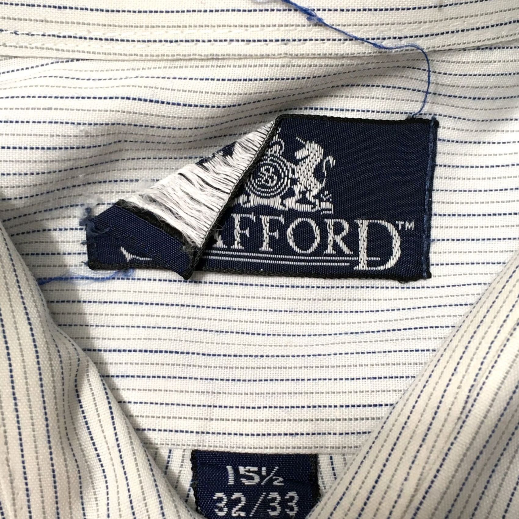 Stafford Stafford Classic Shirt Blue Mens 15 SLIM pin stripe Button Dress Shirt Size US M / EU 48-50 / 2 - 4 Thumbnail
