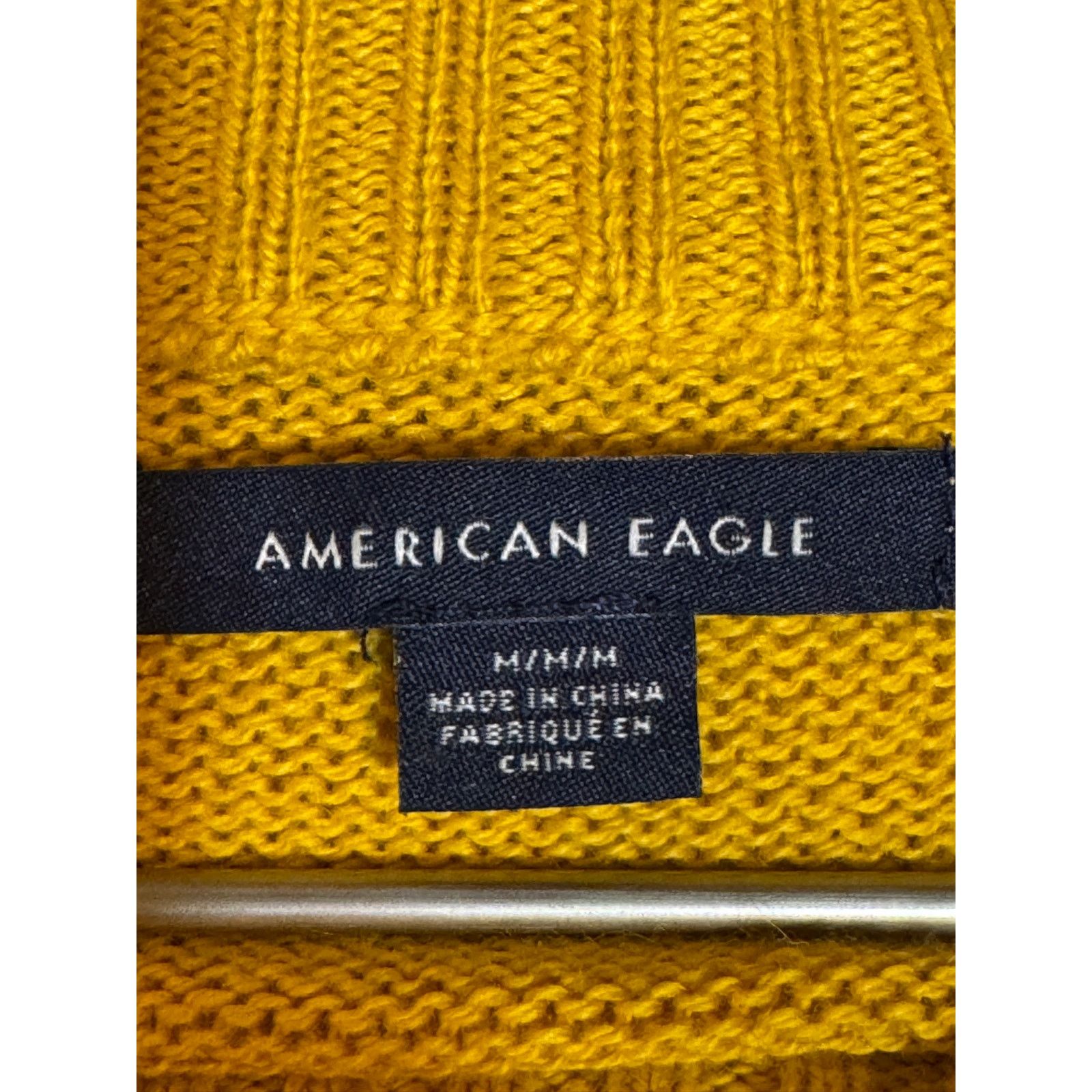 American Eagle Outfitters American Eagle Sweater Mustard Striped Wool Blend Medium Size M / US 6-8 / IT 42-44 - 5 Thumbnail