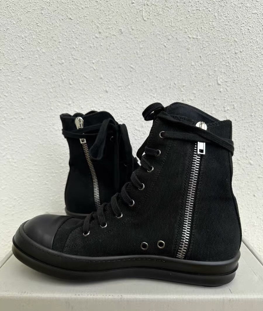 Rick Owens Rick Owens DRKSHDW Dark Shadow All Black Canvas Size US 8 / EU 41 - 5 Thumbnail