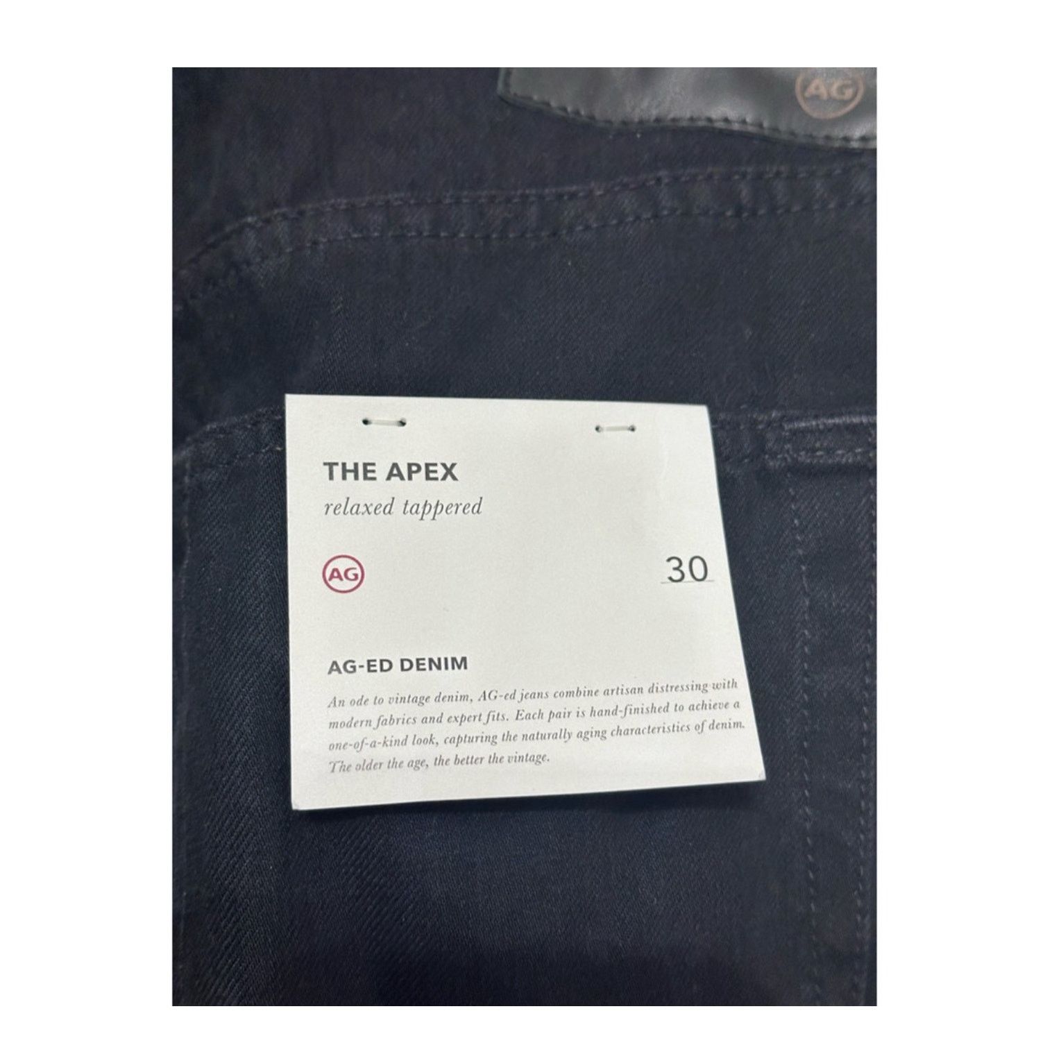 AG Jeans AG Adriano Goldschmied Tapered Jeans Relaxed Fit Black 30 Size 30" / US 8 / IT 44 - 7 Thumbnail
