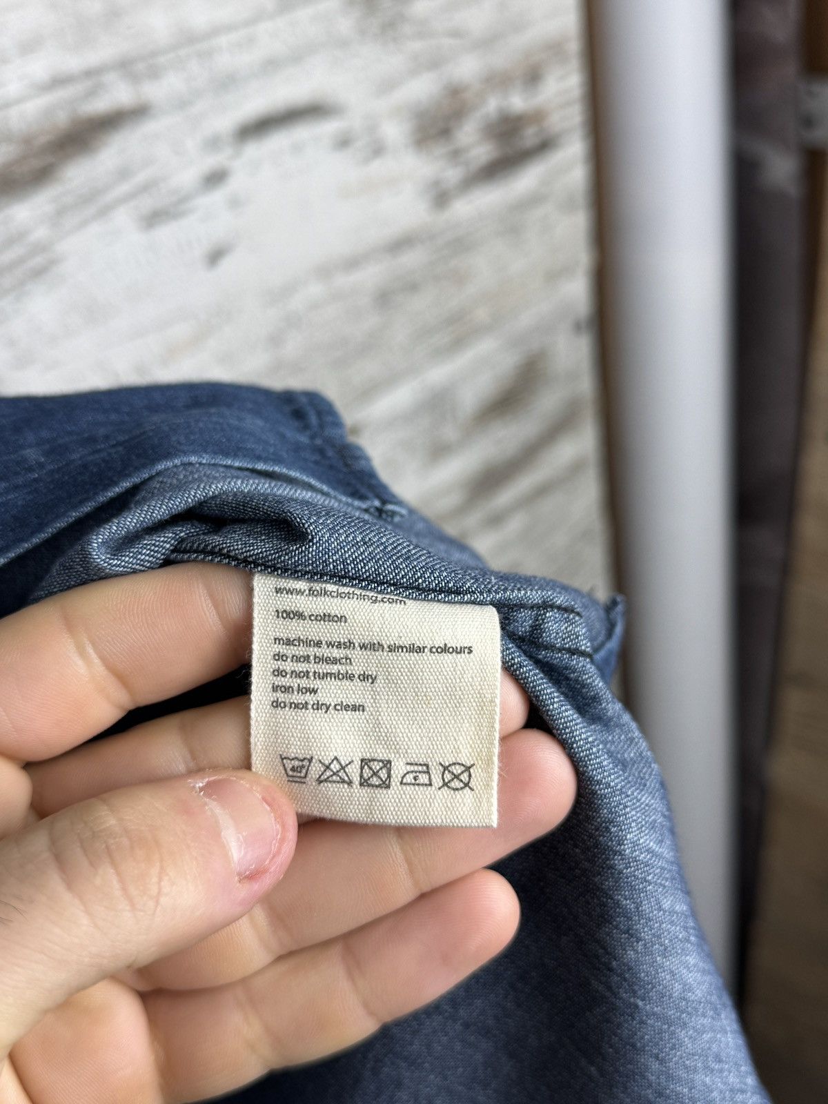 Folk Mens Vintage Folk denim shirts button up jeans blue luxury Size US M / EU 48-50 / 2 - 9 Thumbnail