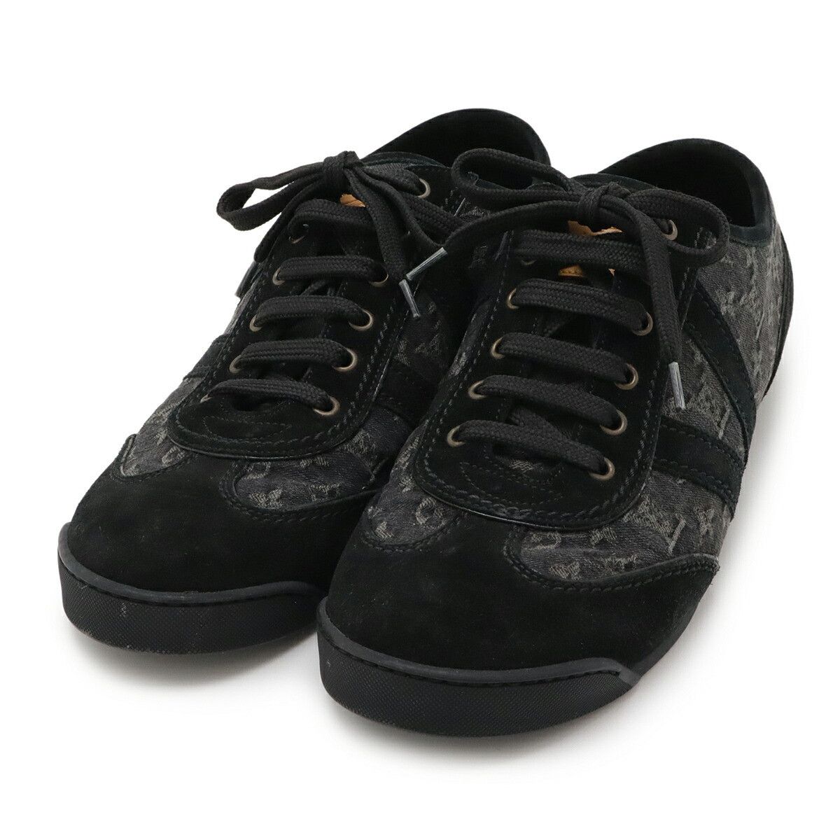 Louis Vuitton Louis Vuitton Louis Vuitton Monogram Denim Sneakers Denim Shoes DUTY FREE for USA Size ONE SIZE - 1 Thumbnail