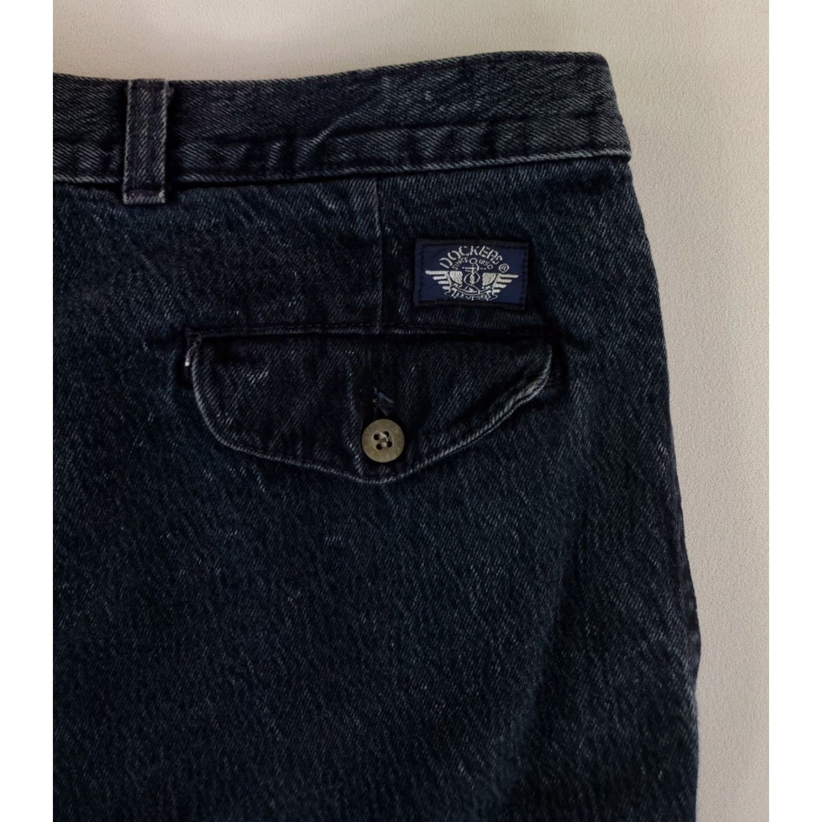 Dockers VINTAGE Dockers Jeans Baggy 90s Double Pleated Blue USA Mens 36x31 36x30 Inseam 30in Mens Blue Dockers Wide-Leg Size US 36 / EU 52 - 2 Thumbnail