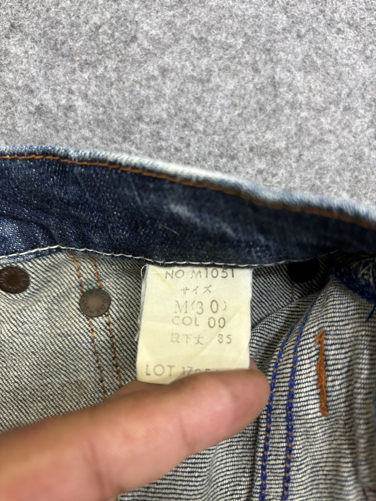 Japanese Brand 💥Super Flare💥Vtg 90s Style Blue Way StoneWash Denim F472 Size US 32 / EU 48 - 24 Thumbnail