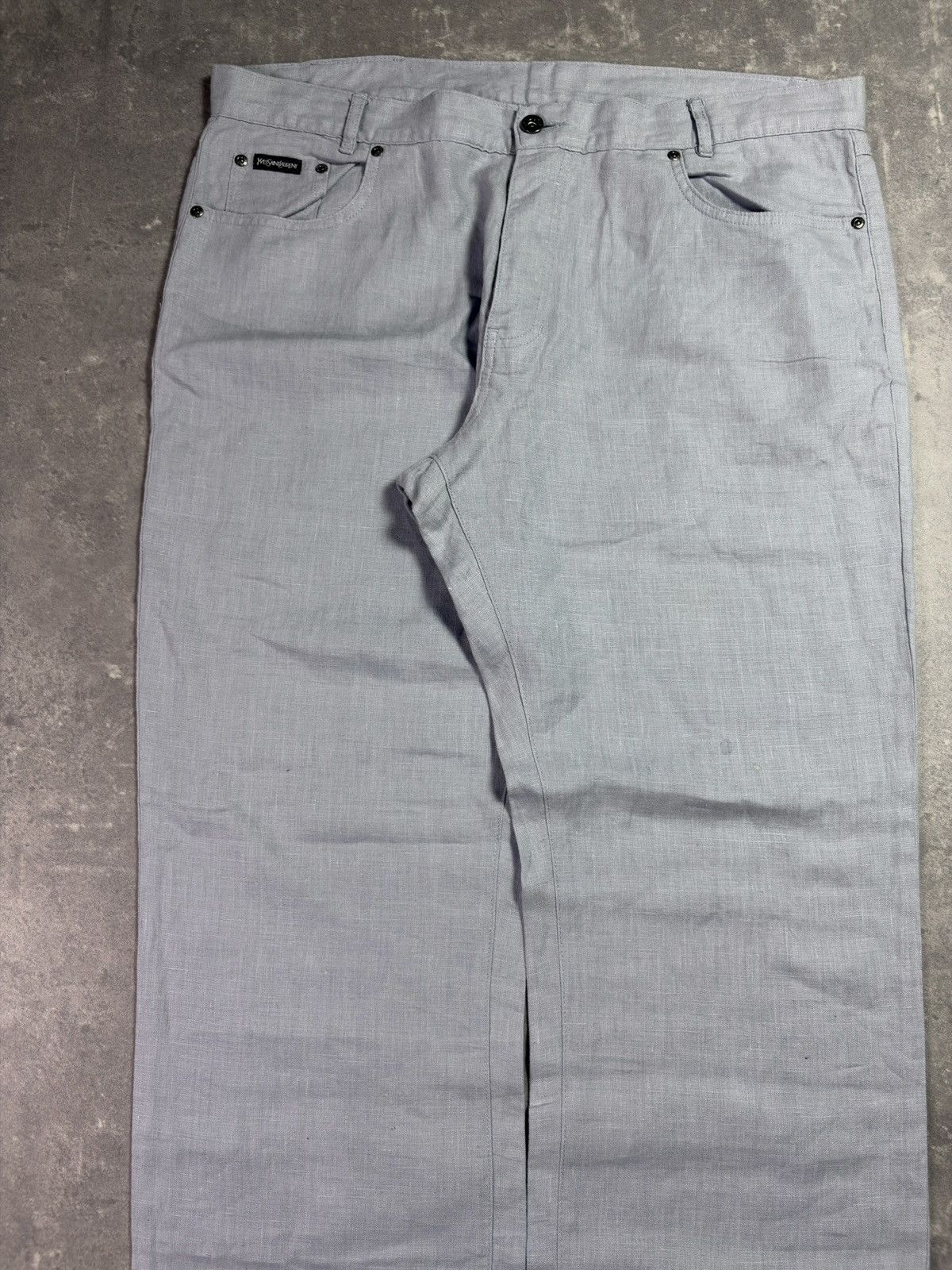 Yves Saint Laurent 100% Linen Rare Yves Saint Laurent YSL Logo Pants 38 Size US 38 / EU 54 - 9 Thumbnail