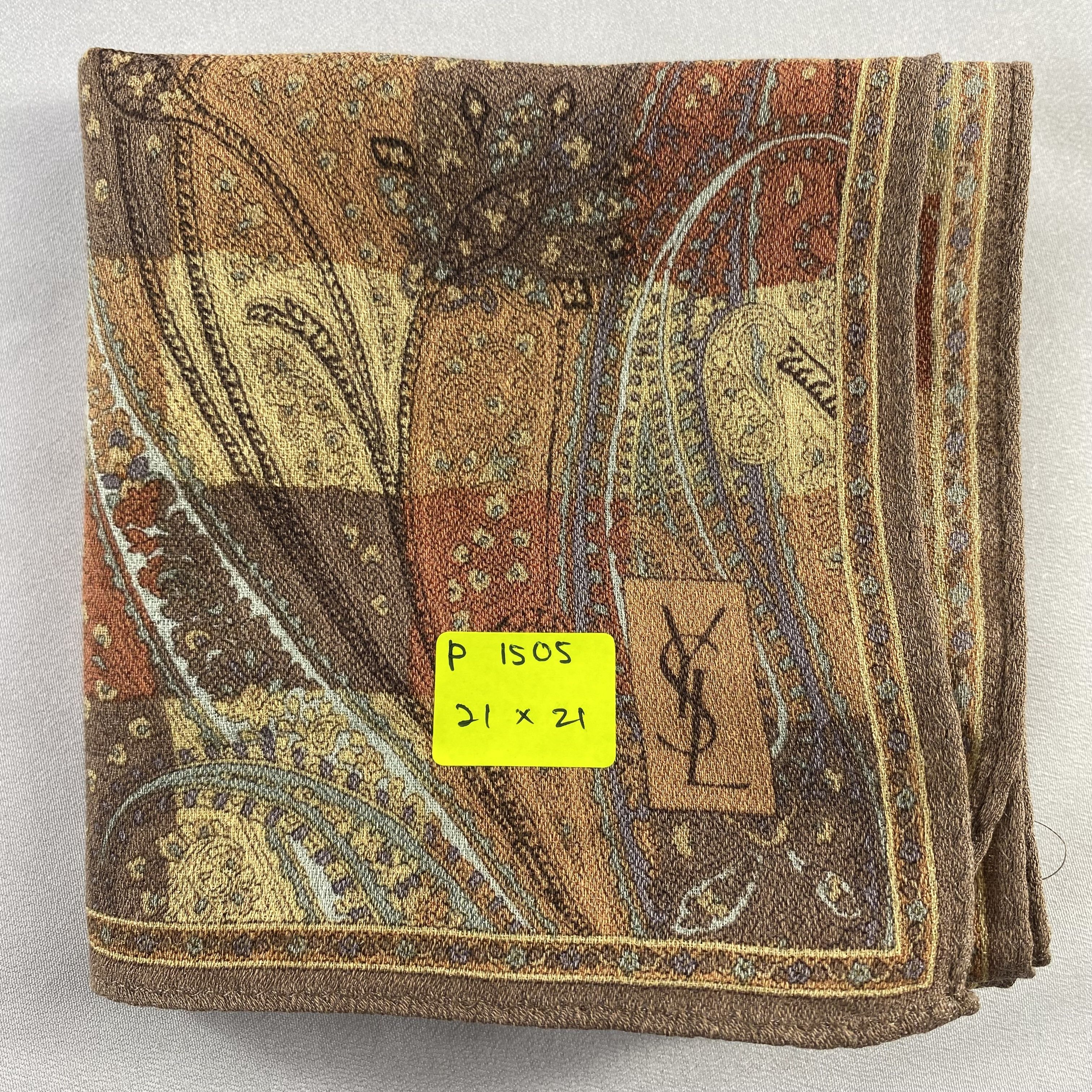 Vintage Yves Saint Laurent Handkerchief / Neckerchief-P1505 Size ONE SIZE - 5 Thumbnail