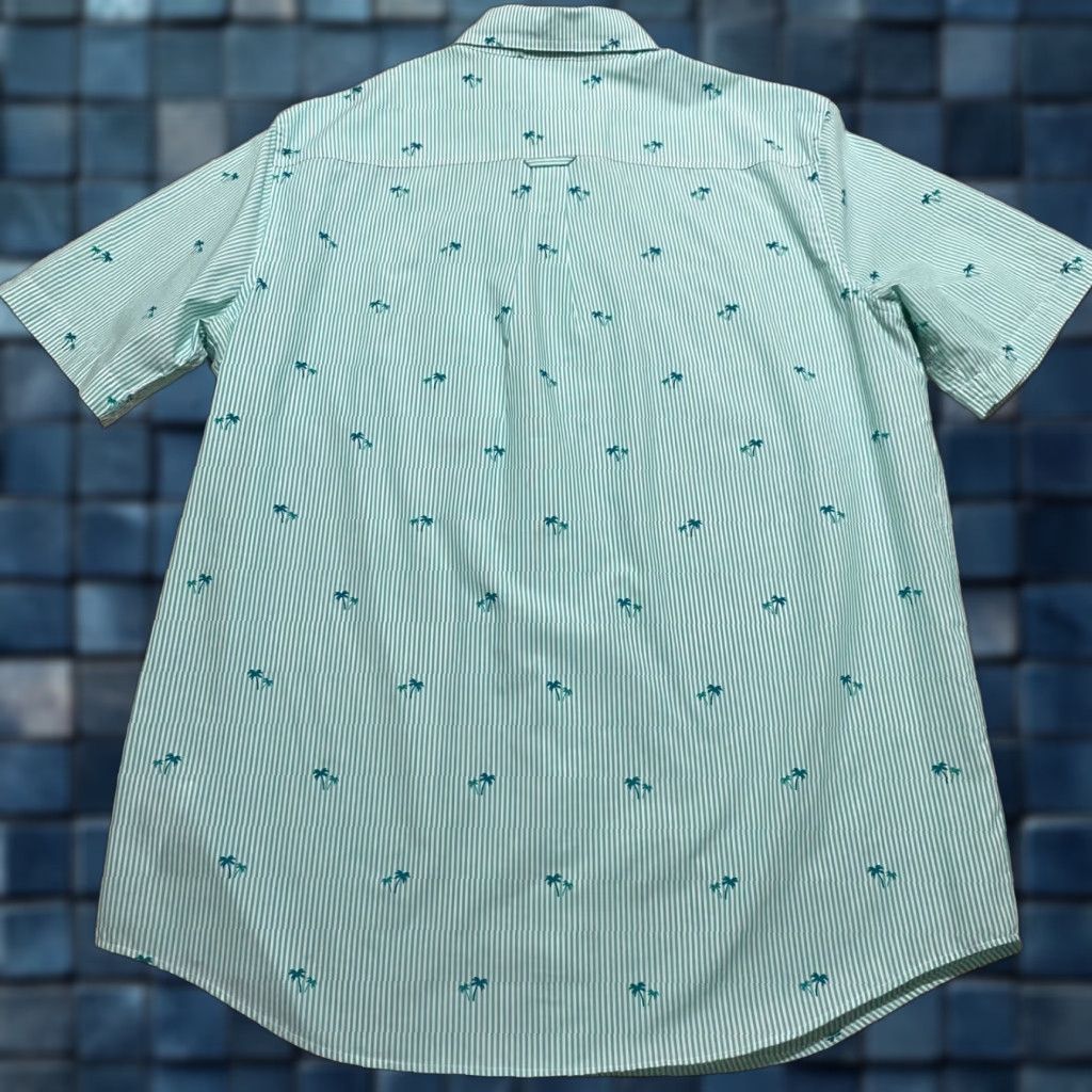 Chaps Chaps Mens Shirt Green Striped Tropical Button-Down Easy Care Shirt Adult Large Nike Size US L / EU 52-54 / 3 - 1 Thumbnail