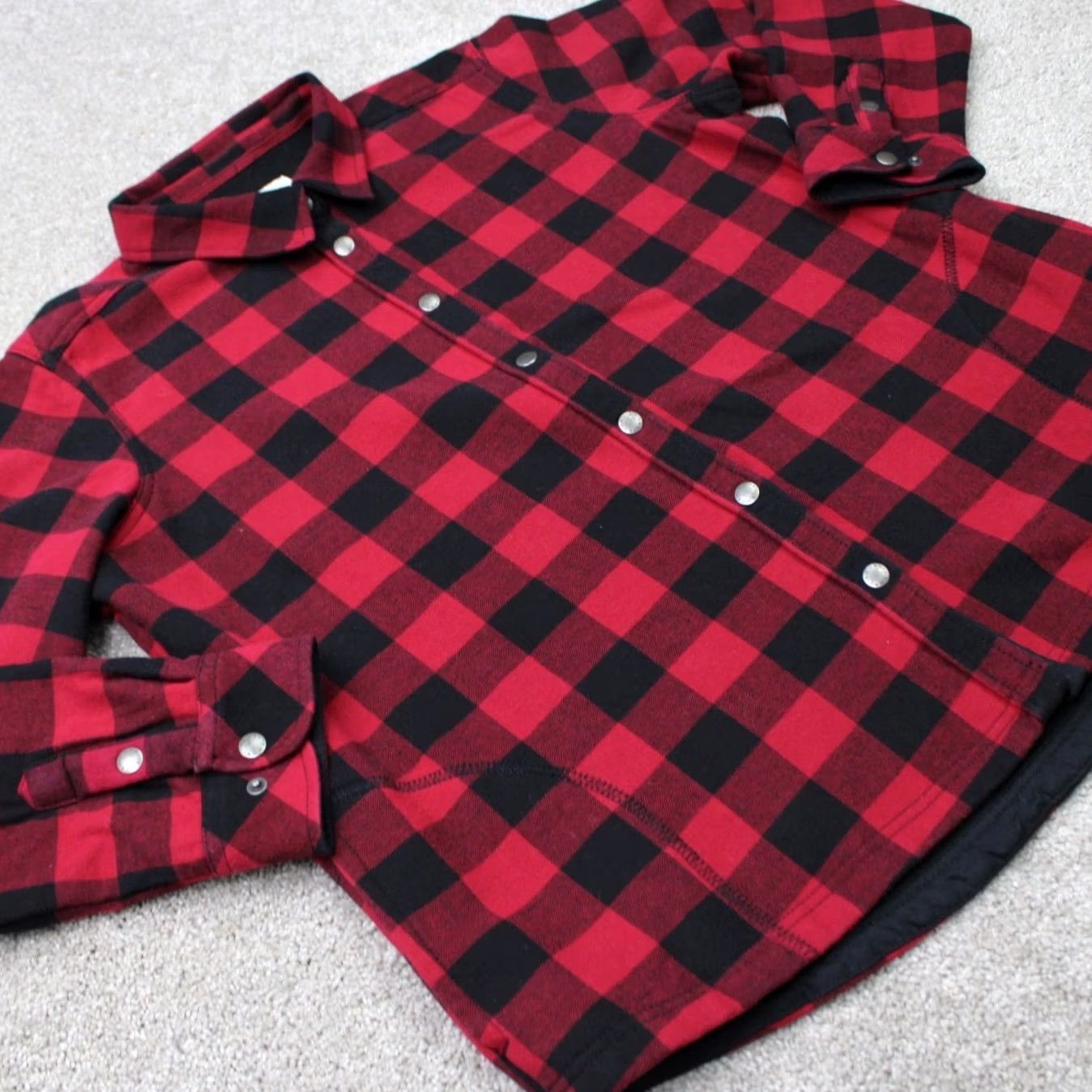 Orvis Orvis Pinnacle Shacket Womens 2XL Red/Black Buffalo Plaid L/S Shirt Size XXL / US 16-18 / IT 52-54 - 5 Thumbnail