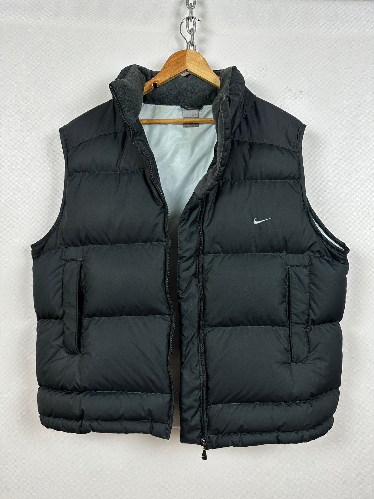 Nike 00s Vintage Nike Grey Down Puffer Vest Size US XL / EU 56 / 4 - 6 Thumbnail