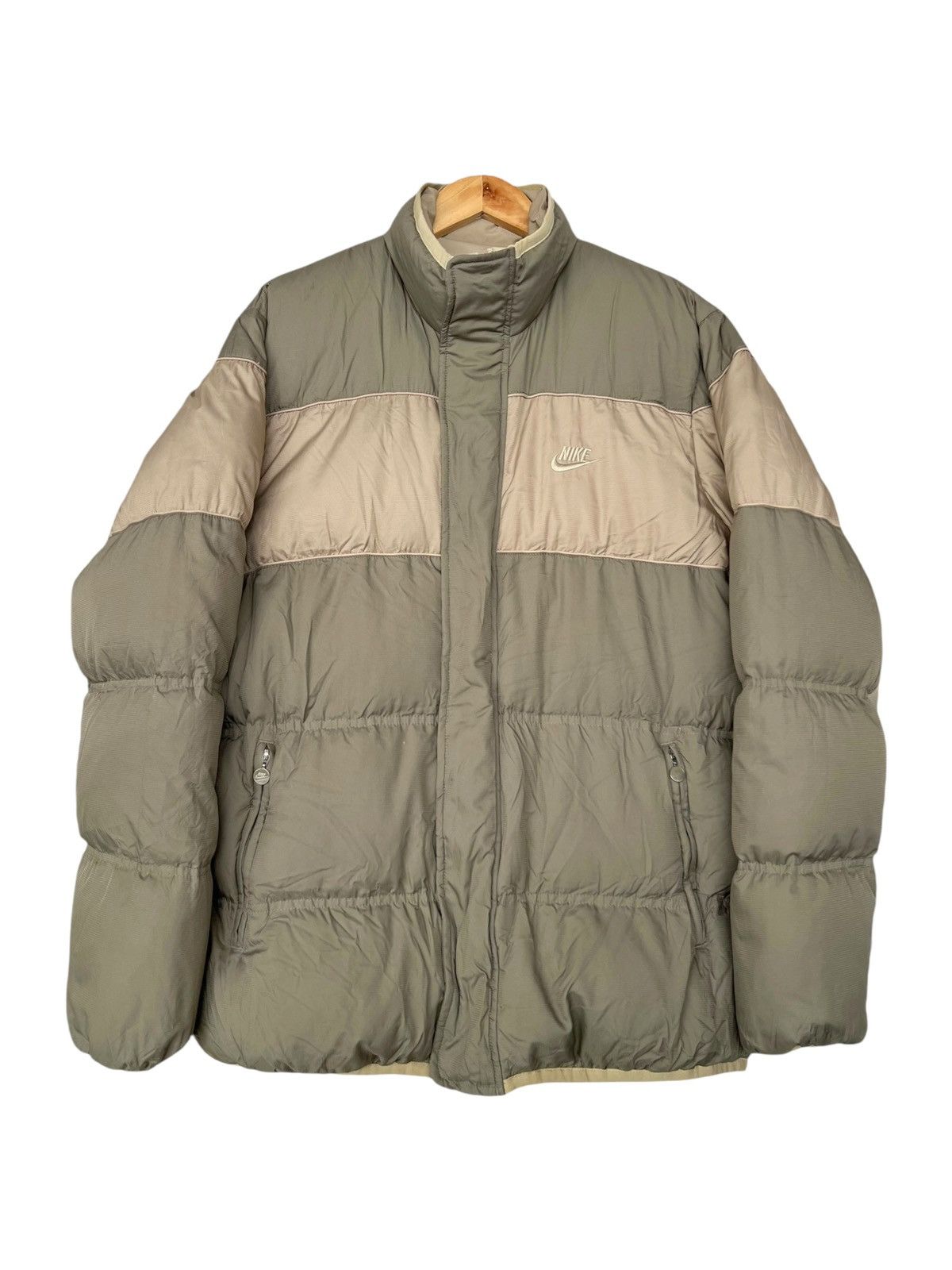 Vintage Y2K Nike Puffer Reversible Green Jacket