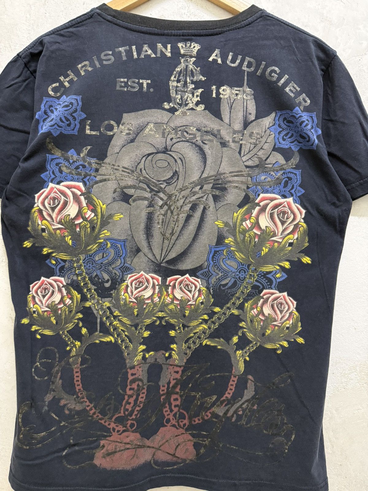 Christian Audigier Vintage Christian Audigier Floral T-Shirt Size US L / EU 52-54 / 3 - 6 Thumbnail