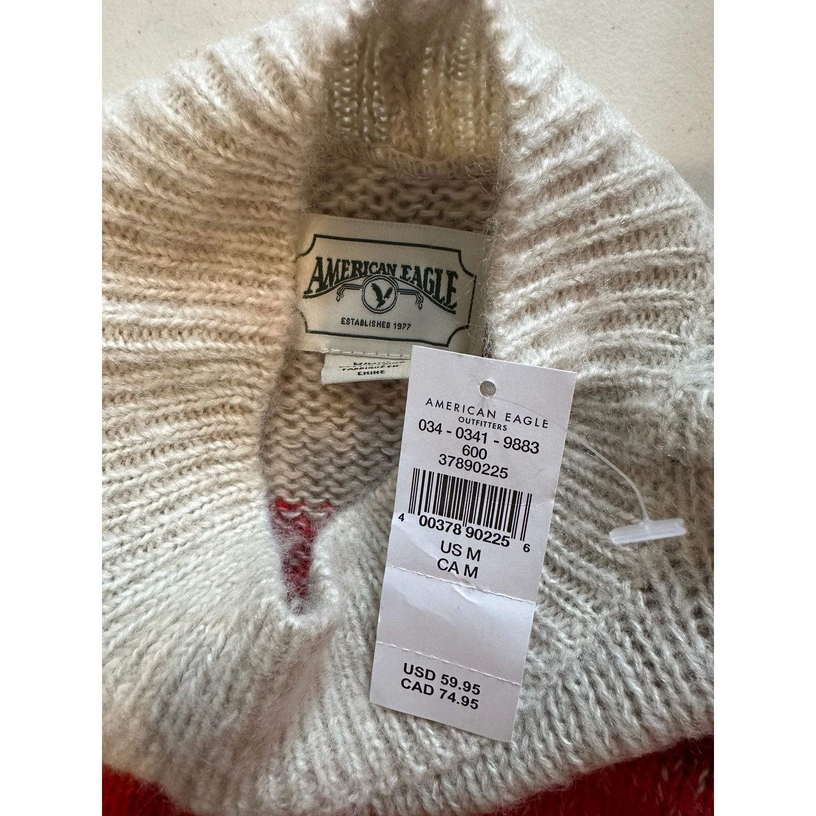 American Eagle Outfitters Red Ombre Mock Neck Soft American Eagle Outfitters Sweater M Size M / US 6-8 / IT 42-44 - 15 Thumbnail