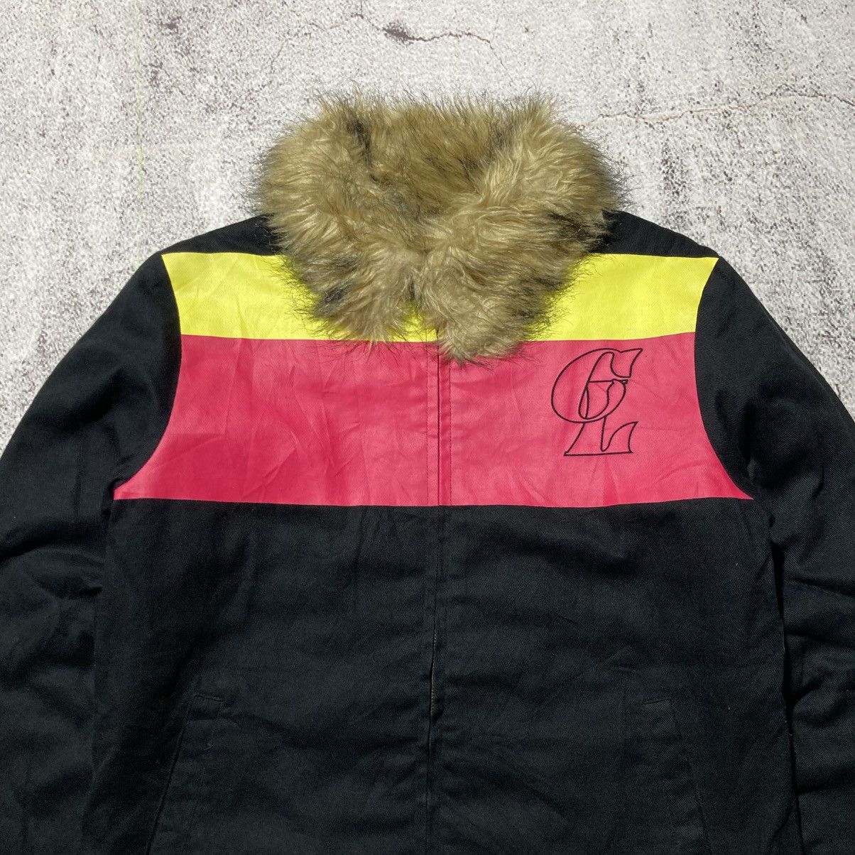 Japanese Brand 2000s CocoLulu Canvas Fur Work Jacket Black Punk Style Size US M / EU 48-50 / 2 - 2 Thumbnail