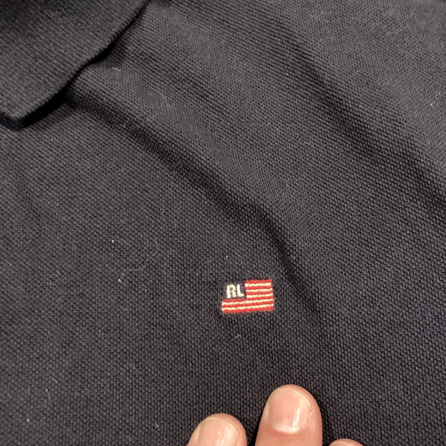 Vintage VINTAGE Polo Jeans Company Polo Golf Shirt Mens XXL Navy Short Sleeve Embroidered Flag 100% Cotton Size US XXL / EU 58 / 5 - 3 Thumbnail