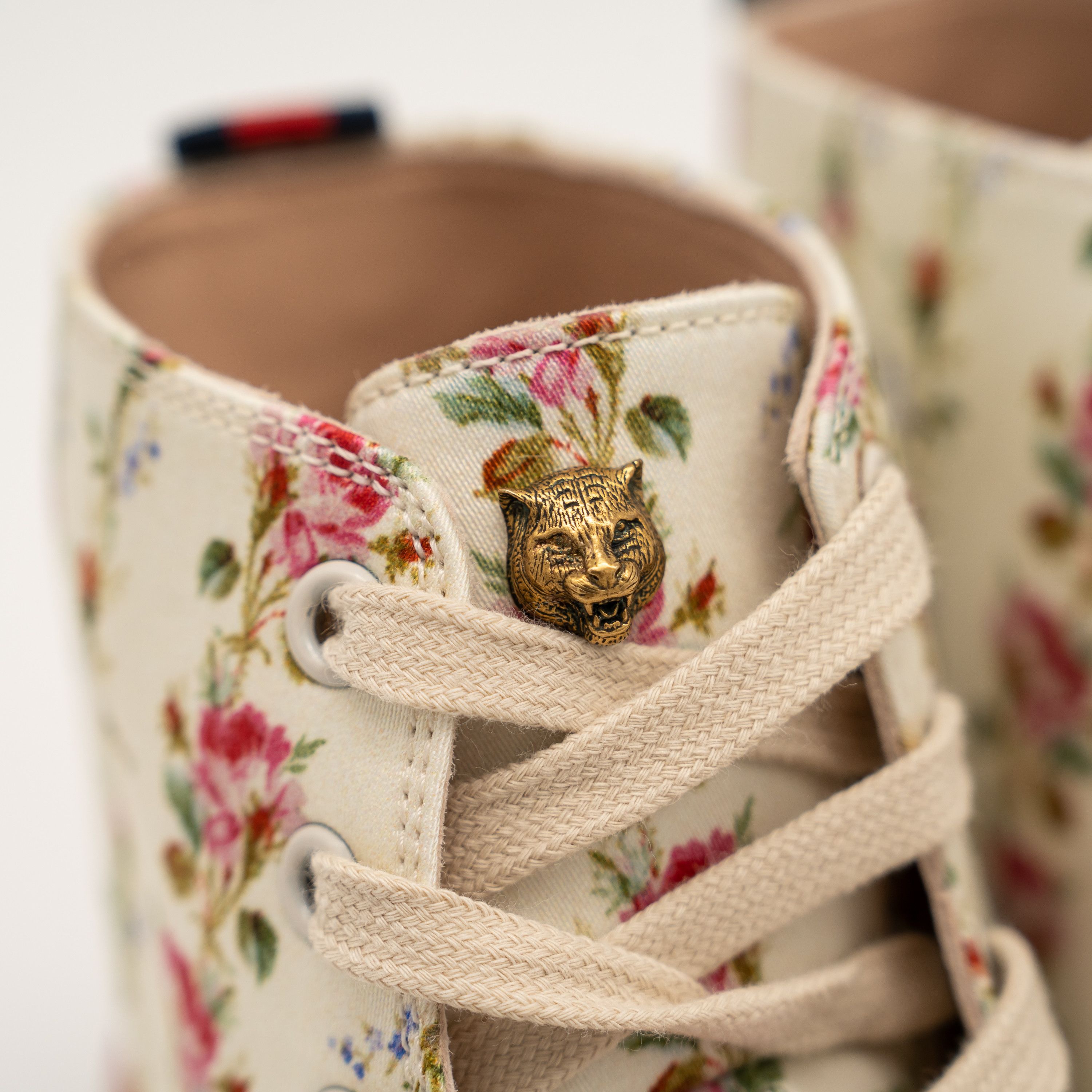 Gucci 37eu 7us Gucci Blind For Love Floral Print High Top Sneakers Size US 7 / IT 37 - 9 Thumbnail