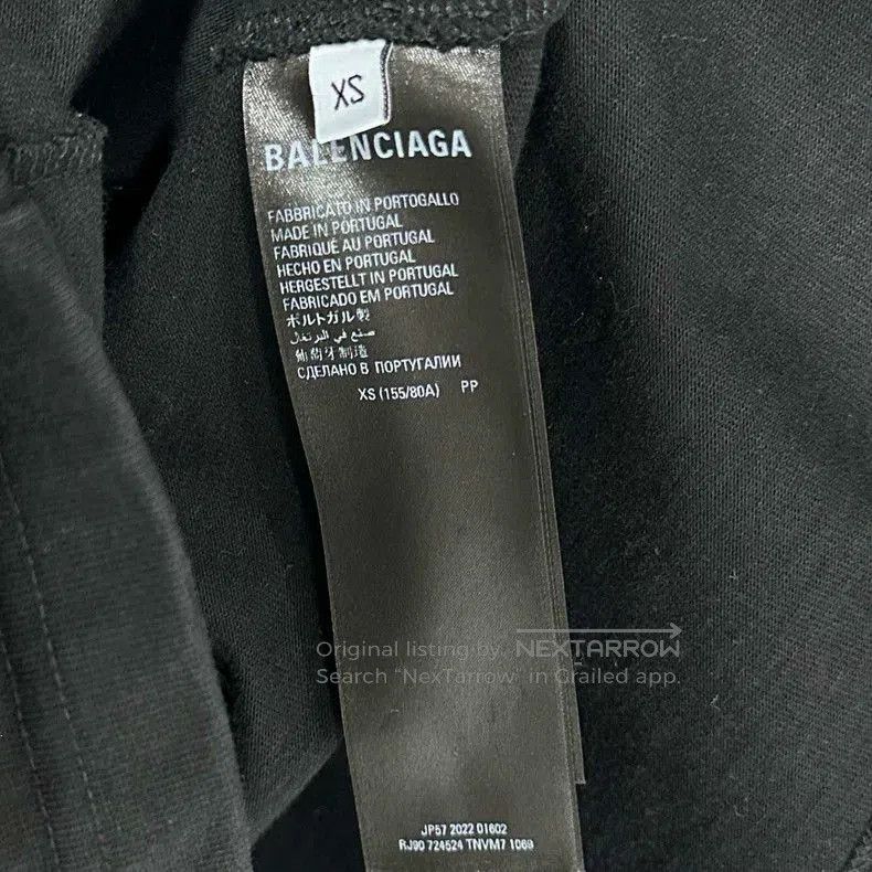Balenciaga Balenciaga Washed Short Sleeve T. Size US XS / EU 42 / 0 - 5 Thumbnail