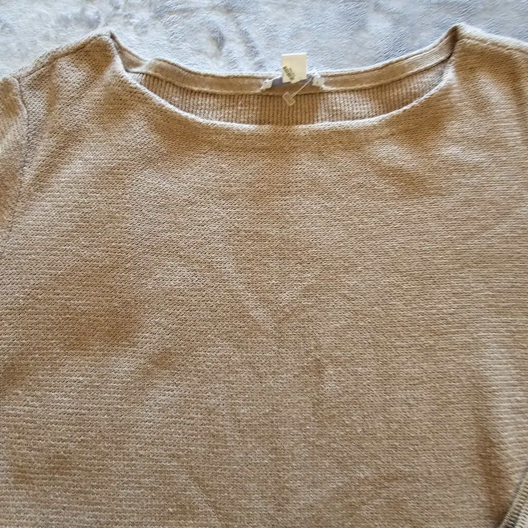 J. Jill J. Jill Sweater Top Womens Medium Petite Beige Long Sleeve Zippers Casual Career Shirt Size M / US 6-8 / IT 42-44 - 2 Thumbnail