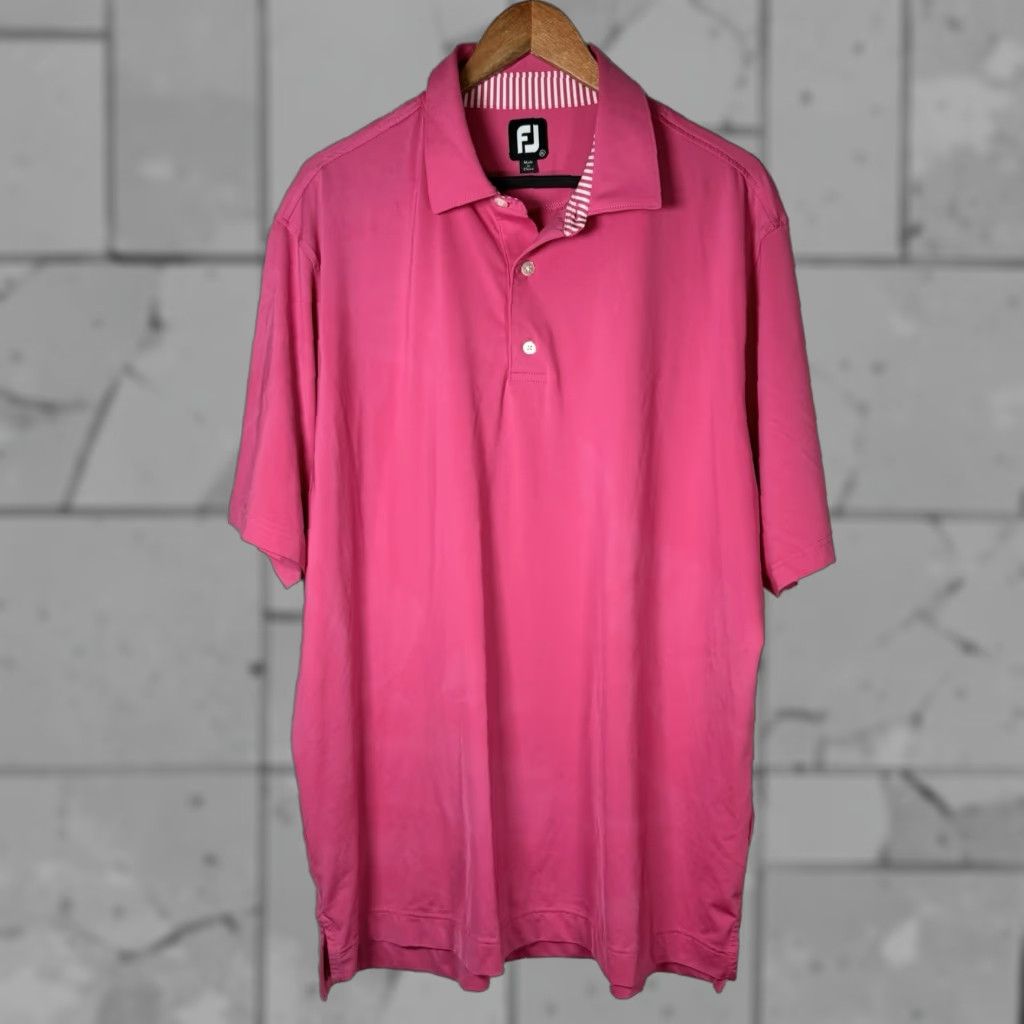 Footjoy VINTAGE FootJoy Polo Shirt Men XL Athletic Pink Sportswear Size US XL / EU 56 / 4 - 1 Thumbnail