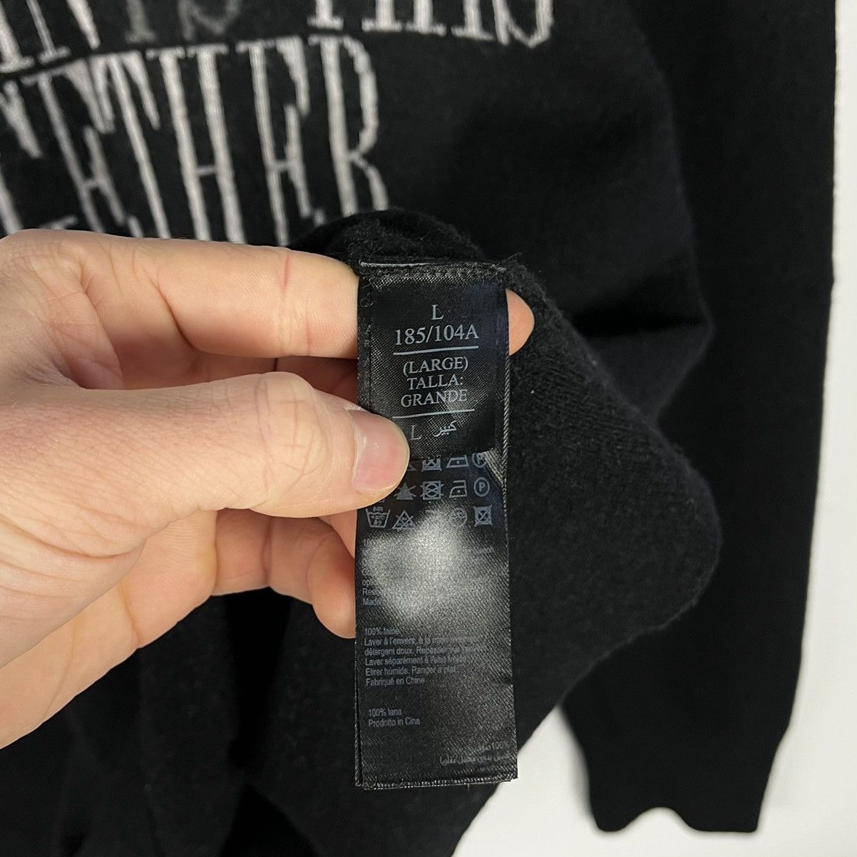 Allsaints Designer Allsaints together wool big logo sweater Size US L / EU 52-54 / 3 - 7 Thumbnail