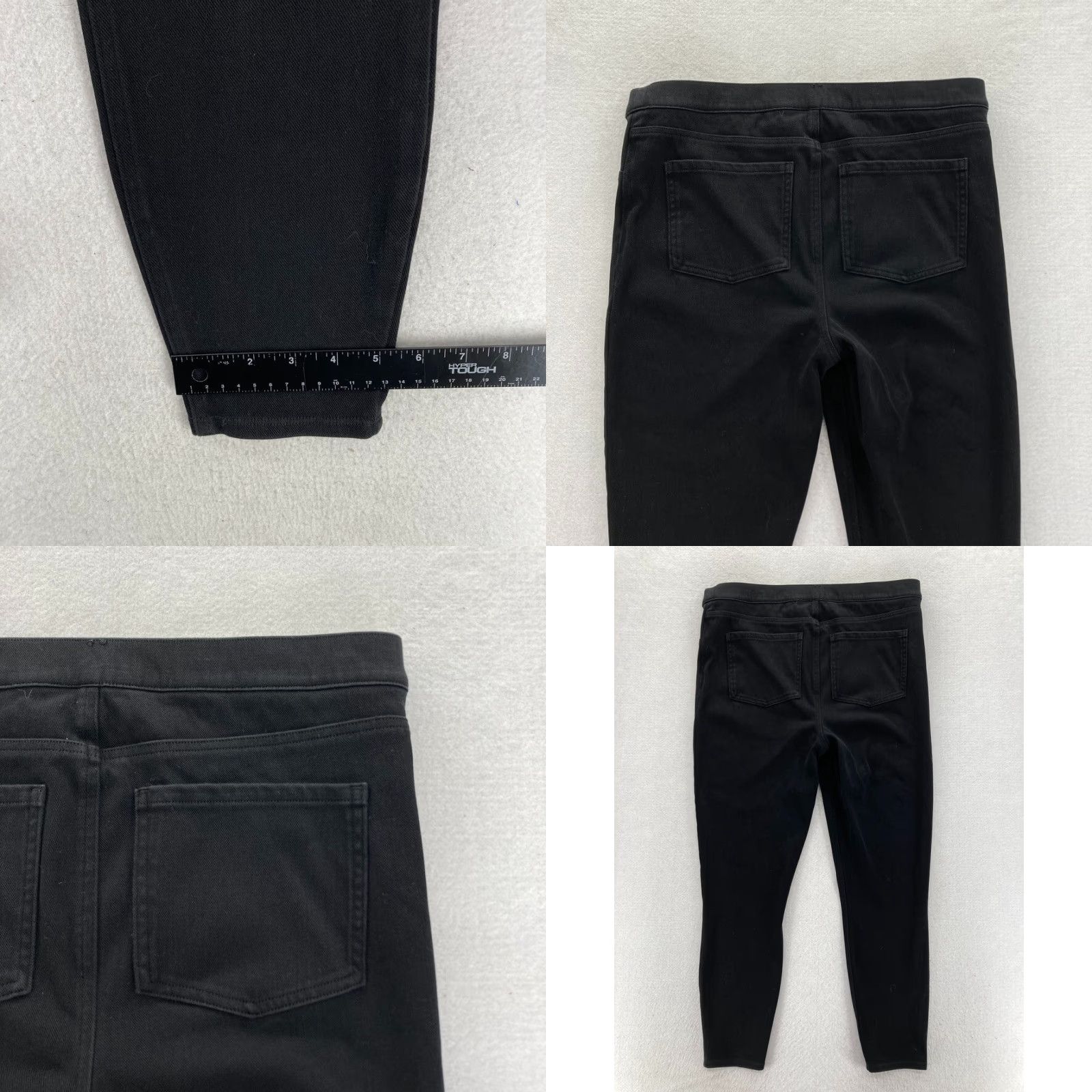 Spanx SPANX Pull On Leggings Women's 1X Black Stretch Knit Skinny Ankle High Rise Size 40" / US 18 - 9 Thumbnail