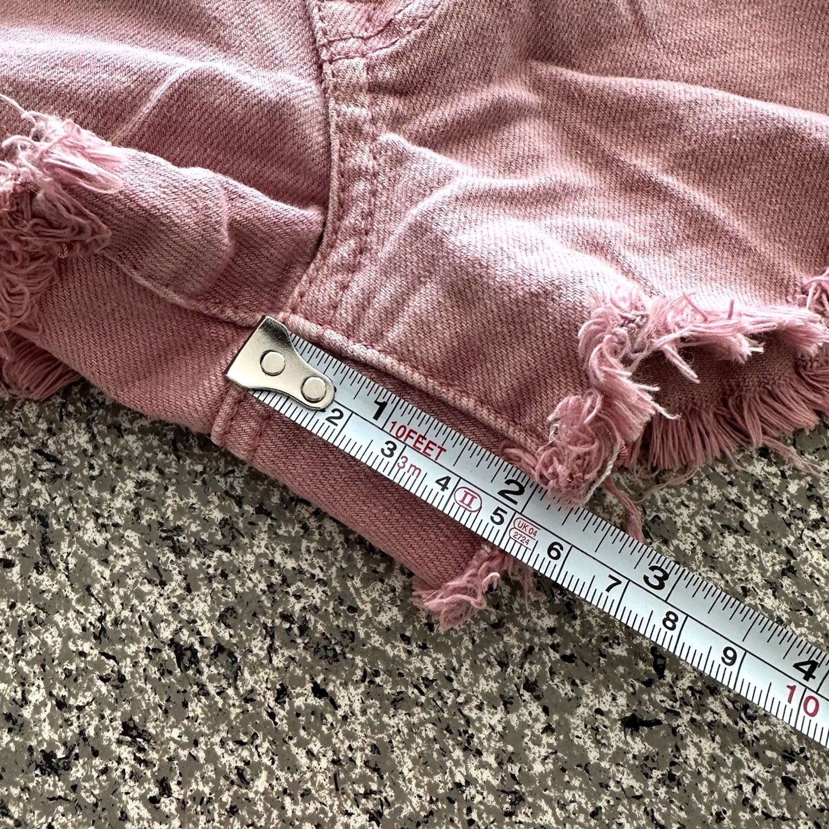 American Eagle Outfitters American Eagle Shorts Womens 2 Pink High Rise Cut-Off Slim Denim Stretch Shortie 27x2 Size 27" / US 4 / IT 40 - 7 Thumbnail
