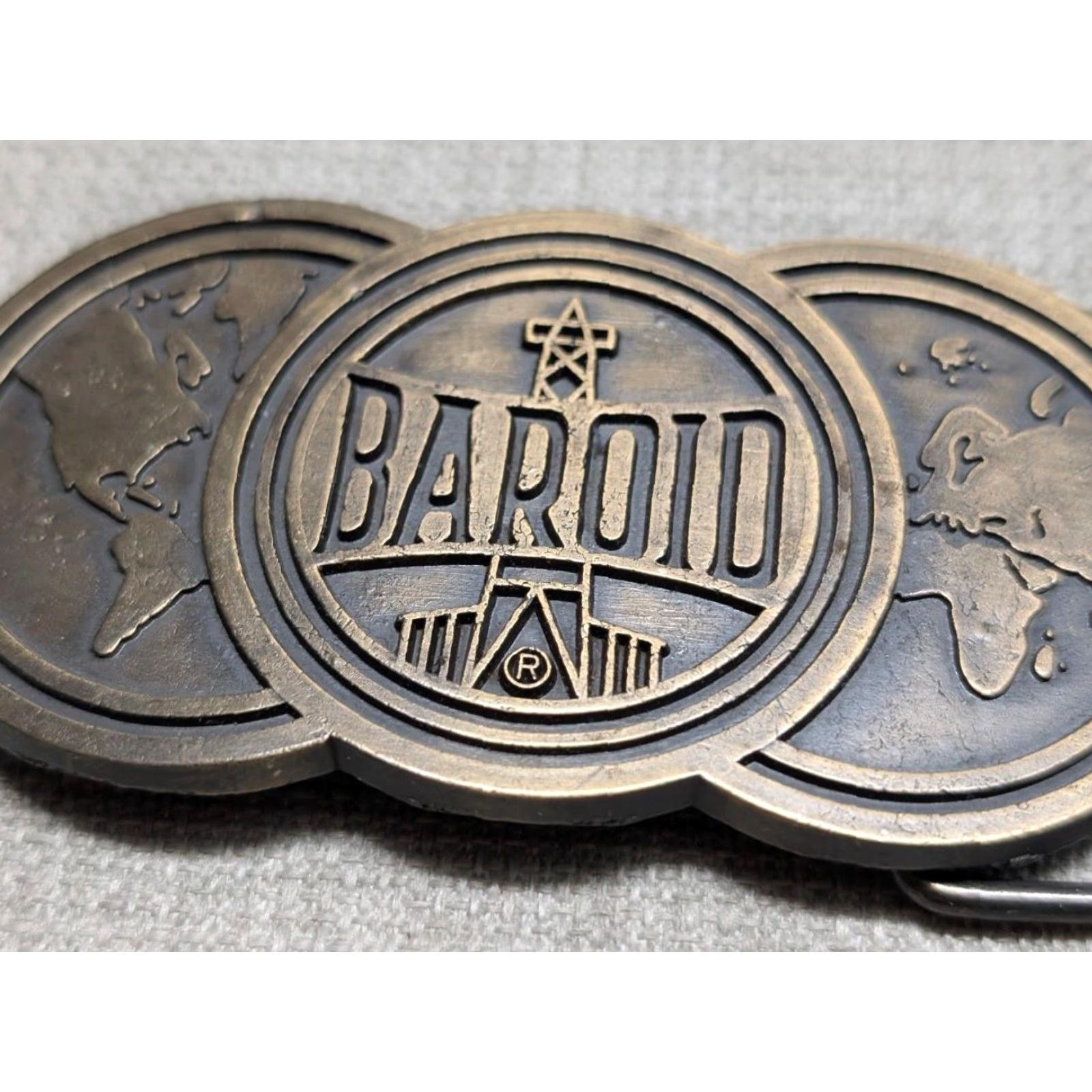 Vintage VINTAGE belt buckle OIL western brass cowboy drilling Size ONE SIZE - 2 Thumbnail