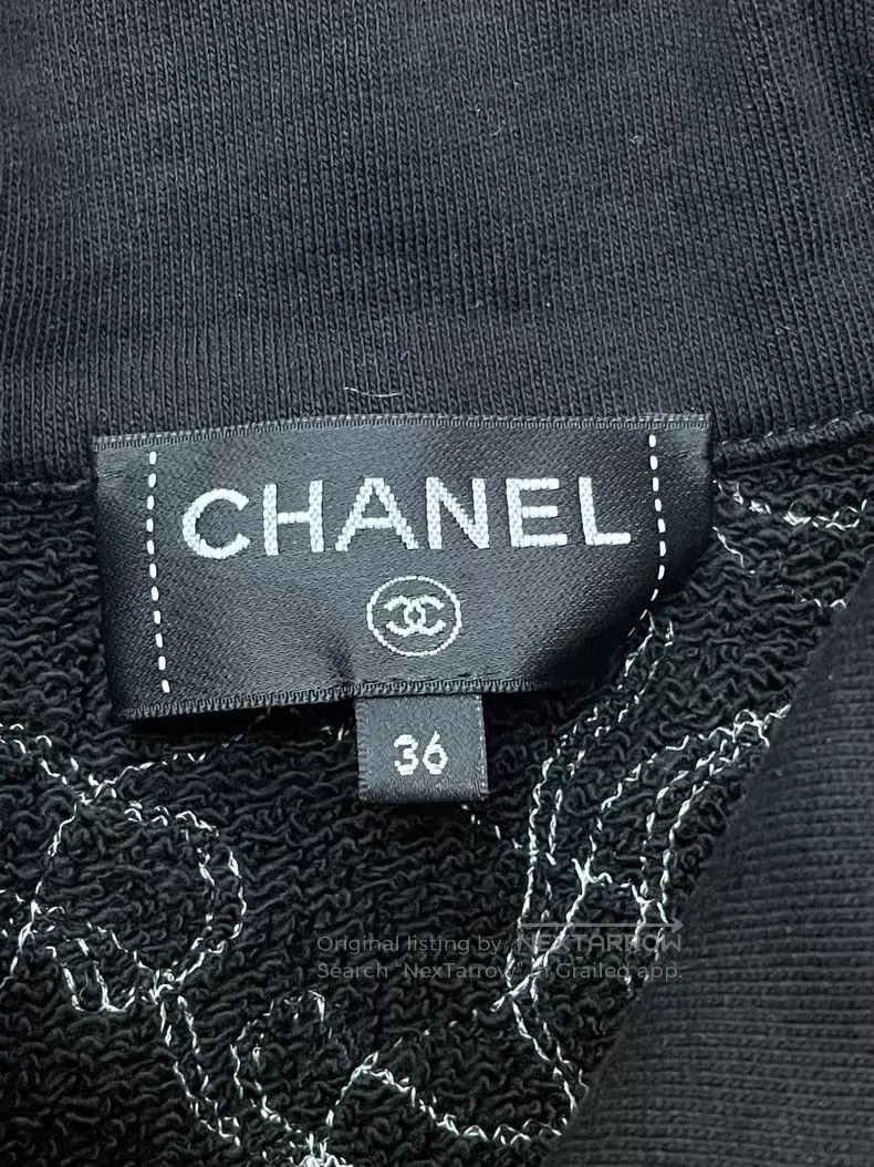 Chanel Chanel 25C black full logo printed sweatshirt Size XS / US 0-2 / IT 36-38 - 4 Thumbnail
